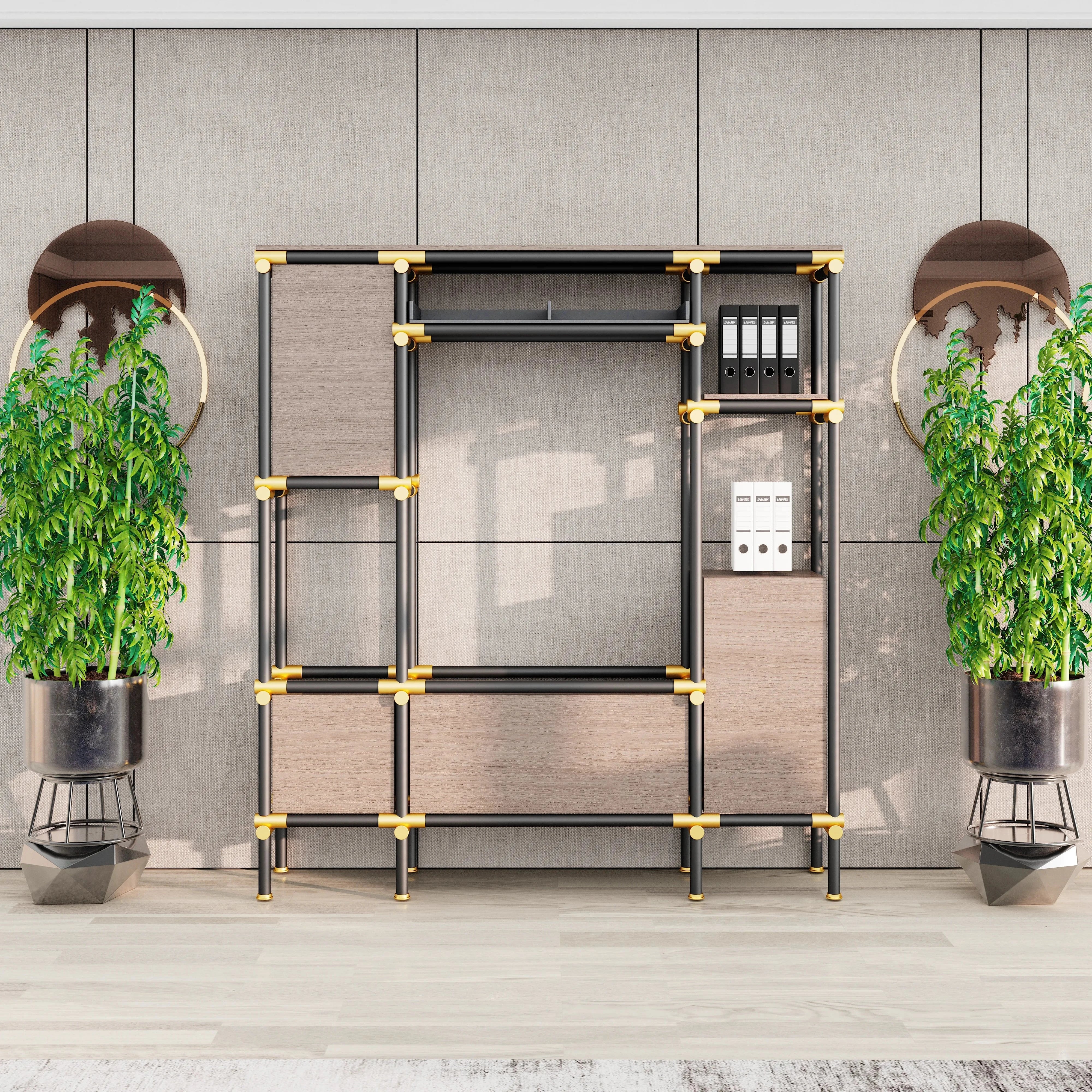 Nathaniel · 71″W Open Display Office Shelves & Storage