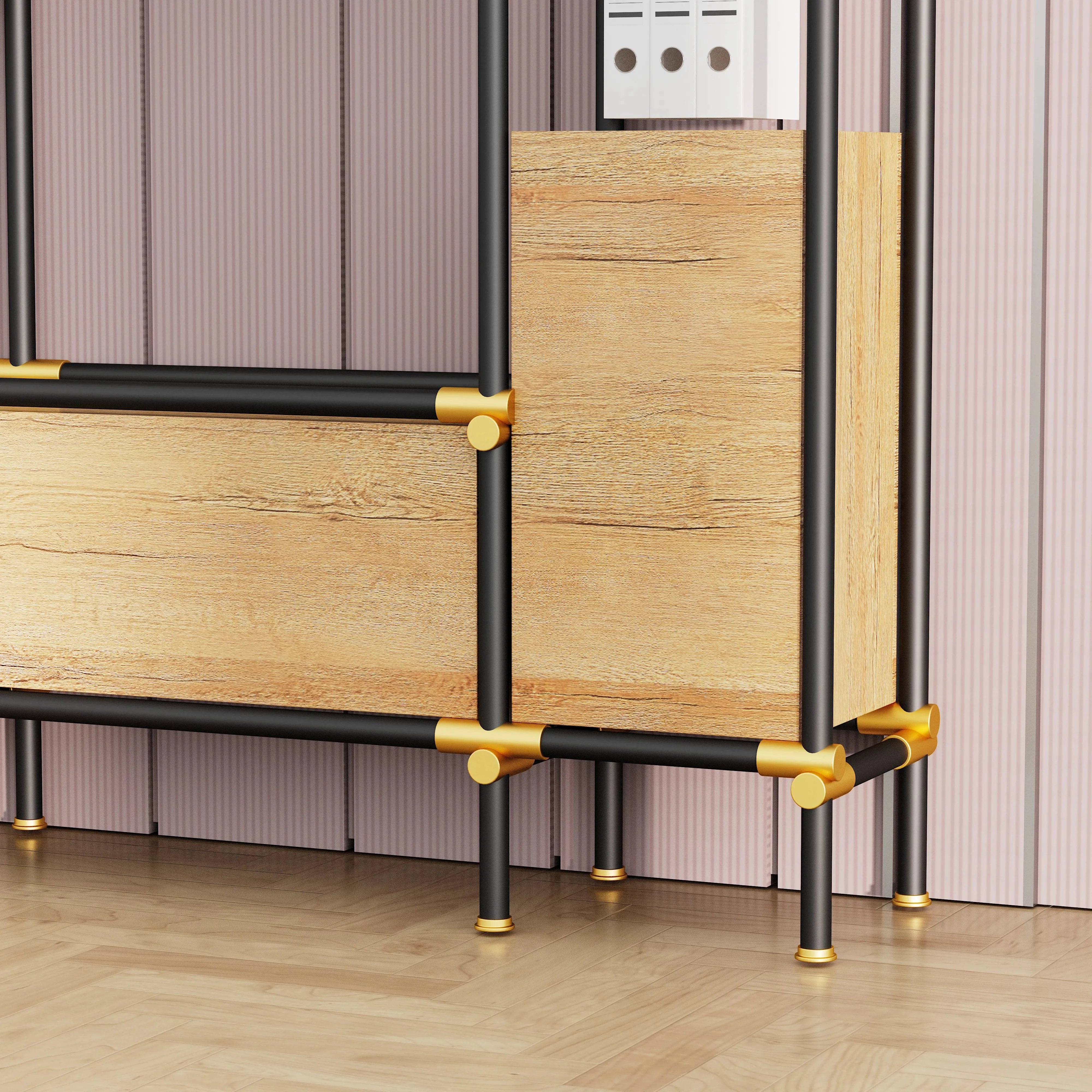 Nathaniel · 71″W Open Display Office Shelves & Storage