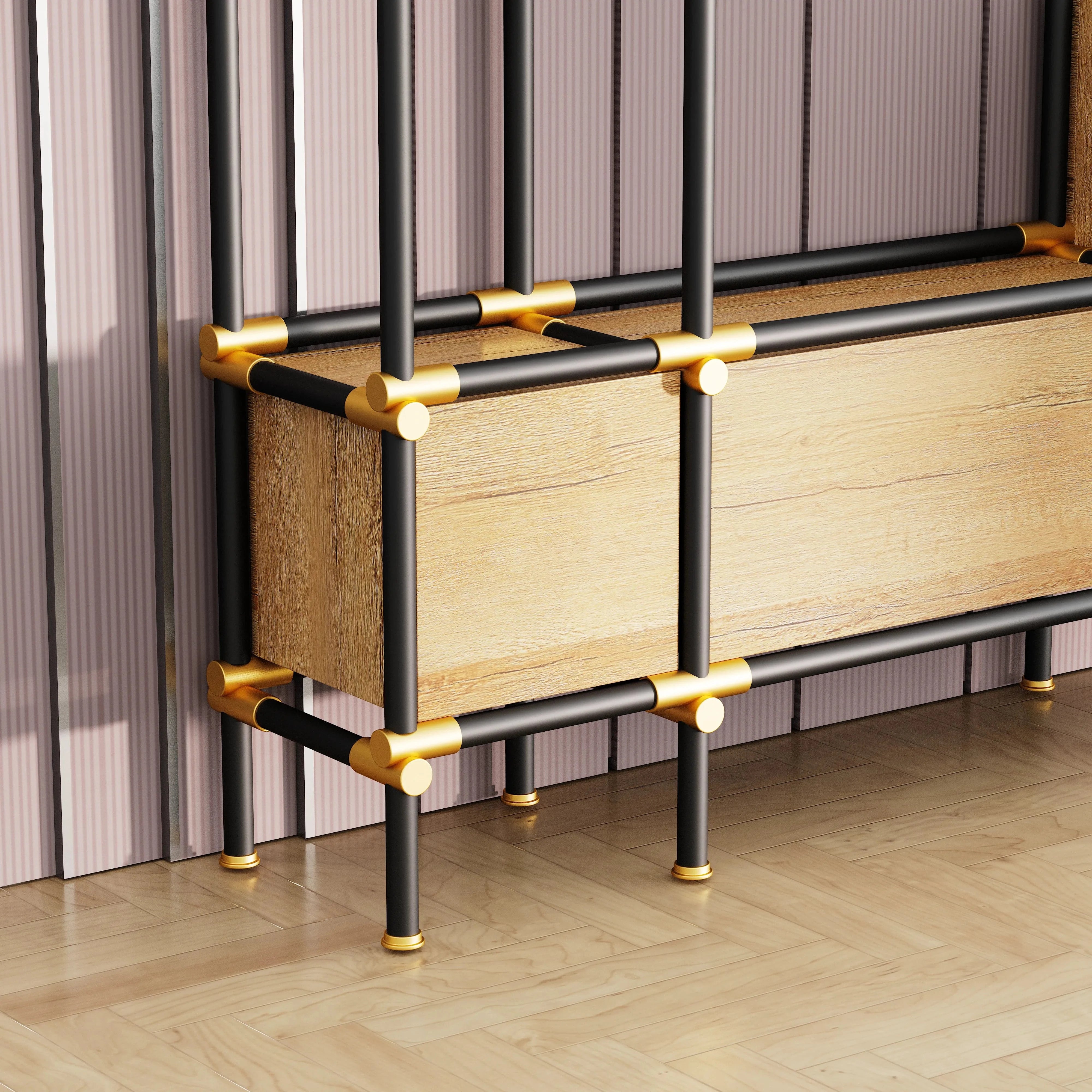Nathaniel · 71″W Open Display Office Shelves & Storage