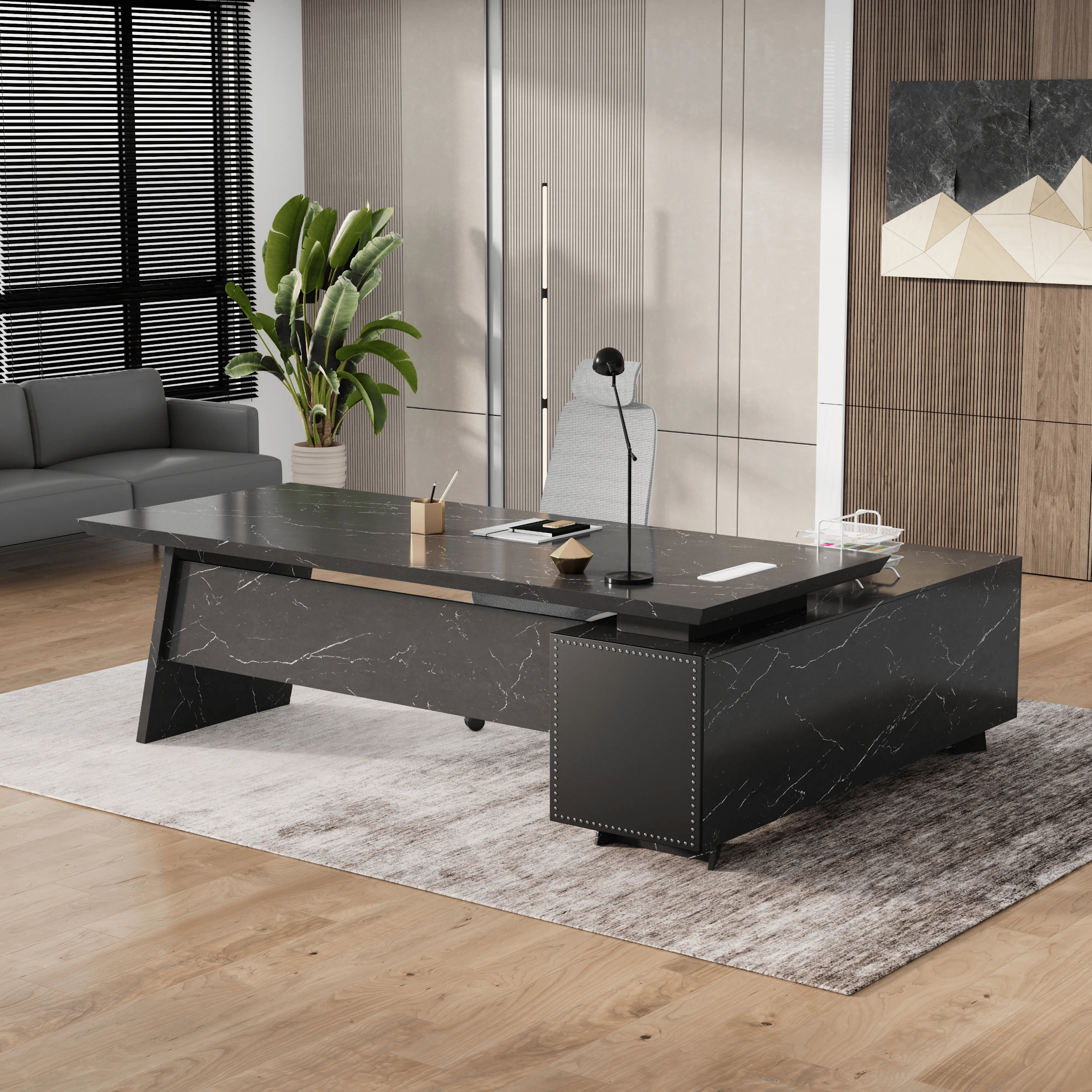 Nepal ยท Modern L-Shaped Executive Desk