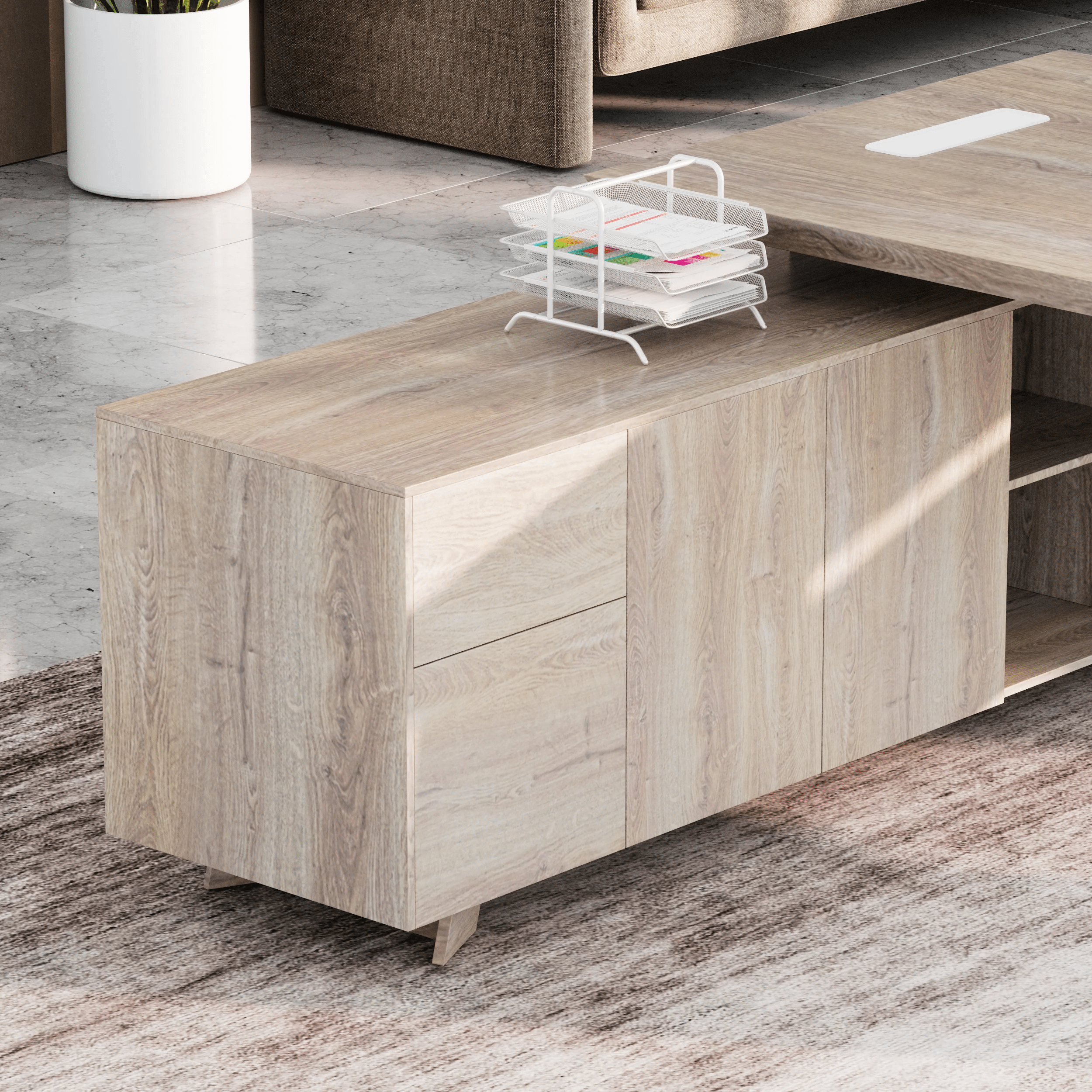 Nepal ยท Modern L-Shaped Executive Desk