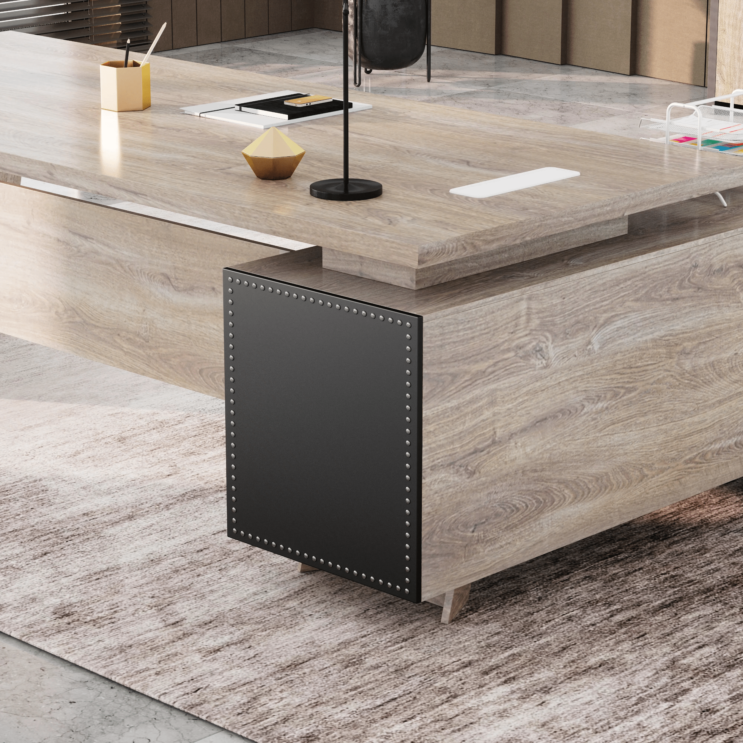 Nepal ยท Modern L-Shaped Executive Desk
