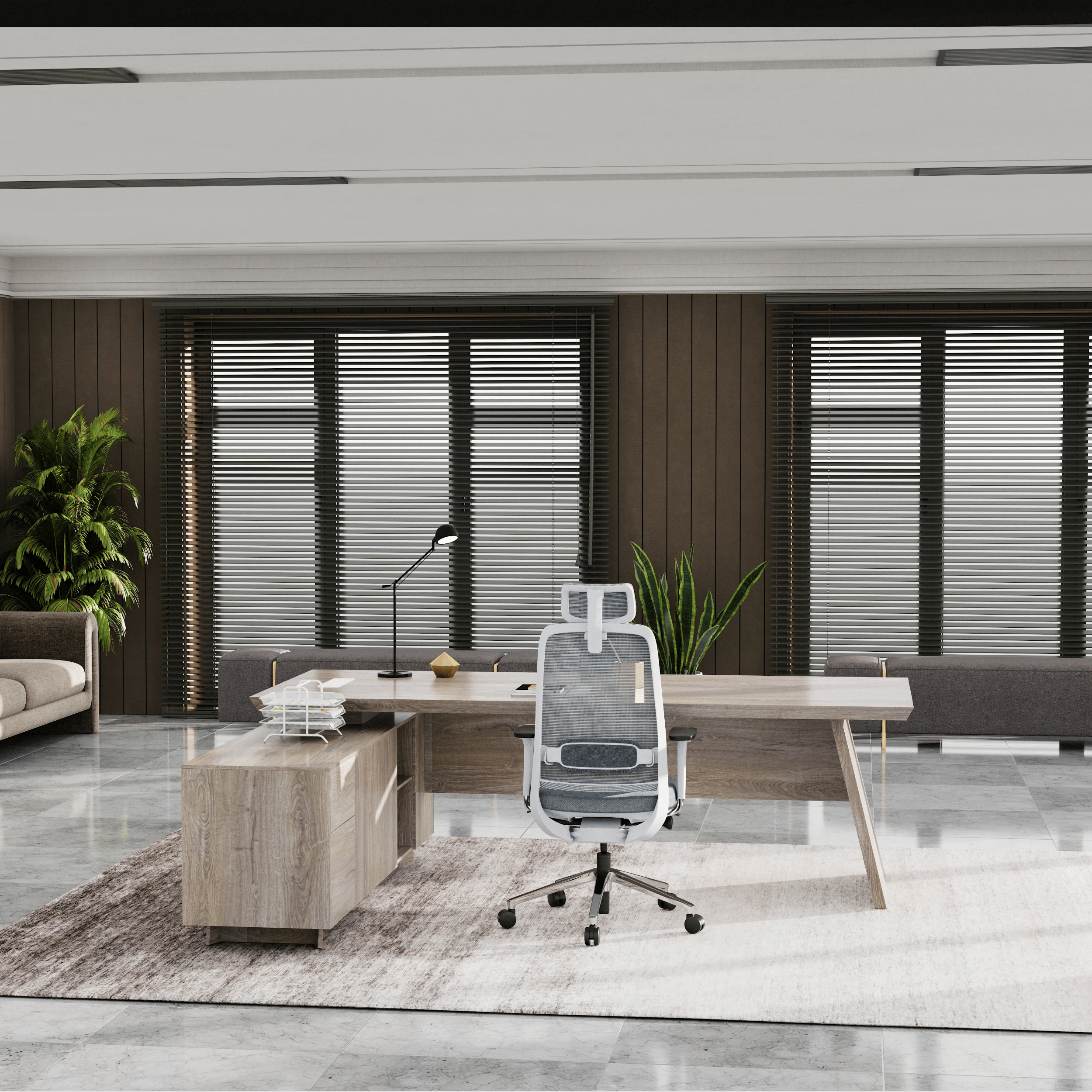 Nepal ยท Modern L-Shaped Executive Desk