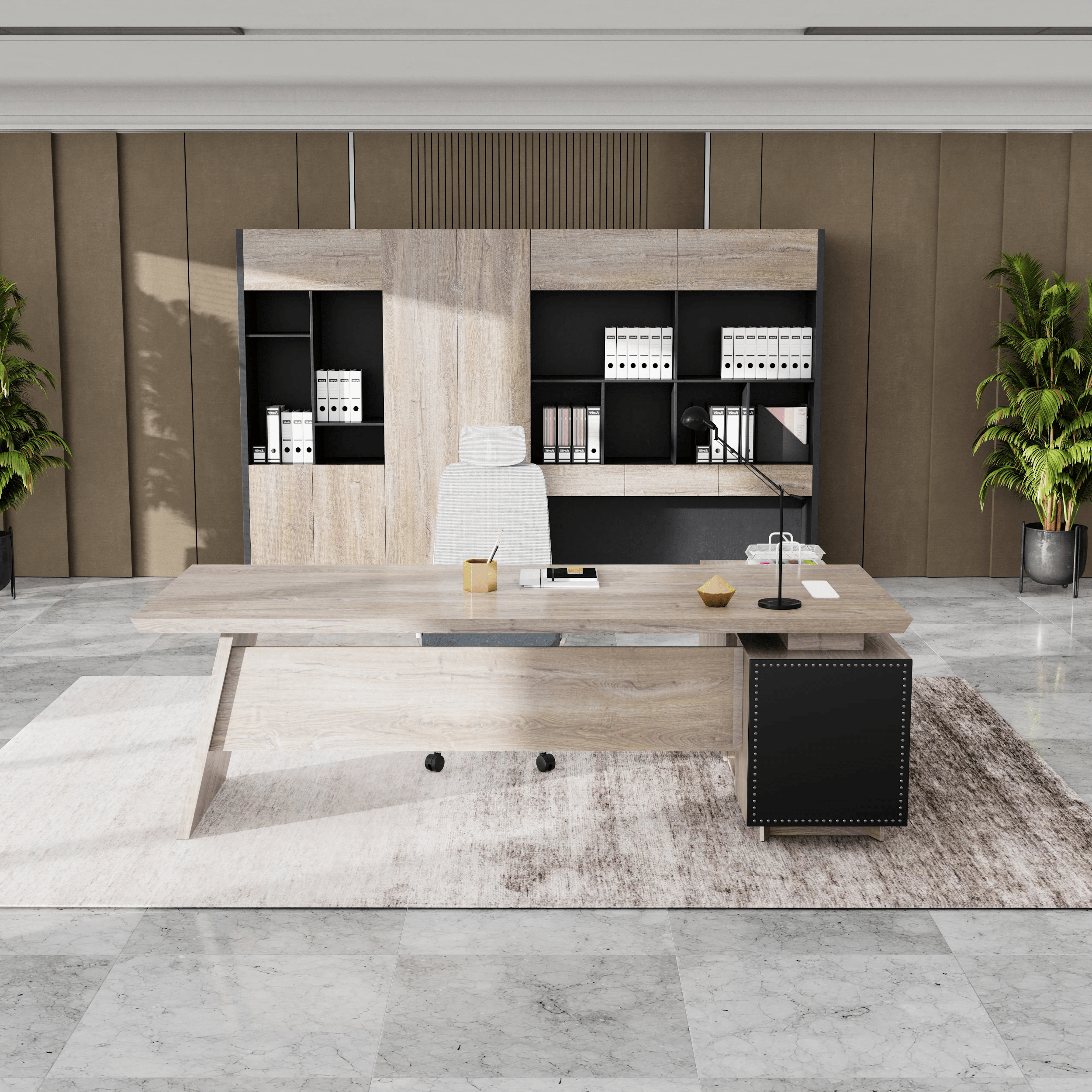 Nepal ยท Modern L-Shaped Executive Desk