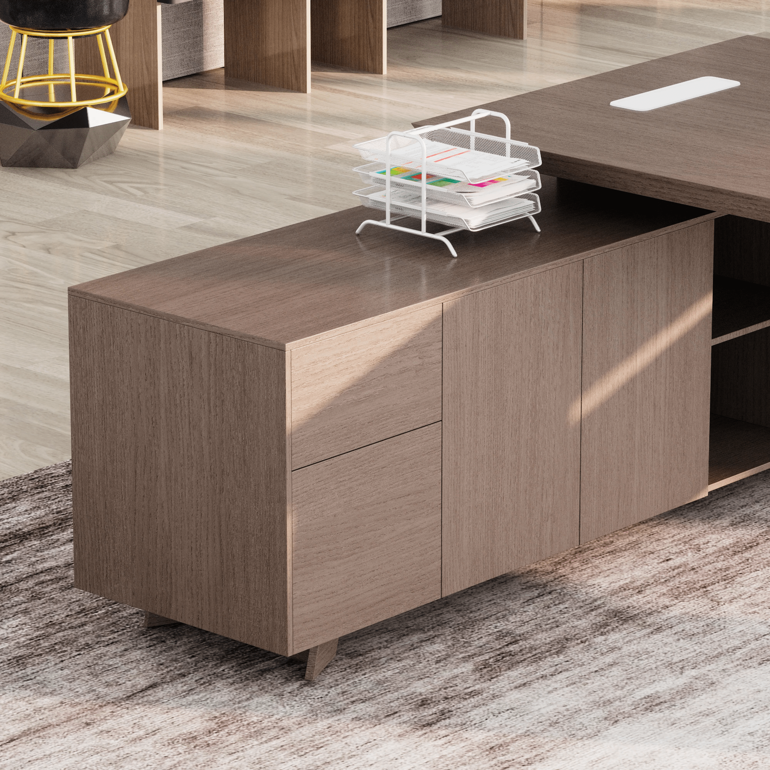 Nepal ยท Modern L-Shaped Executive Desk
