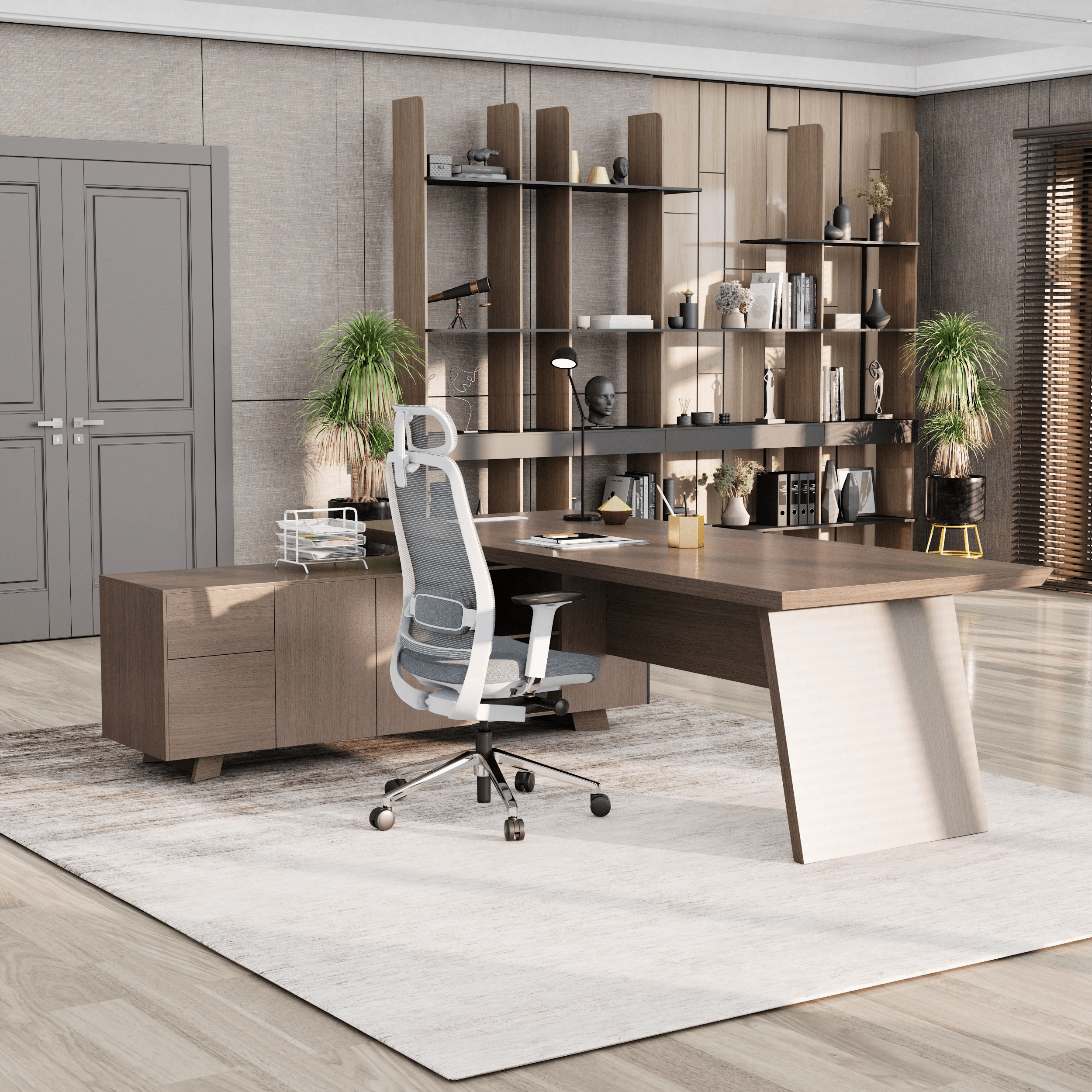 Nepal ยท Modern L-Shaped Executive Desk