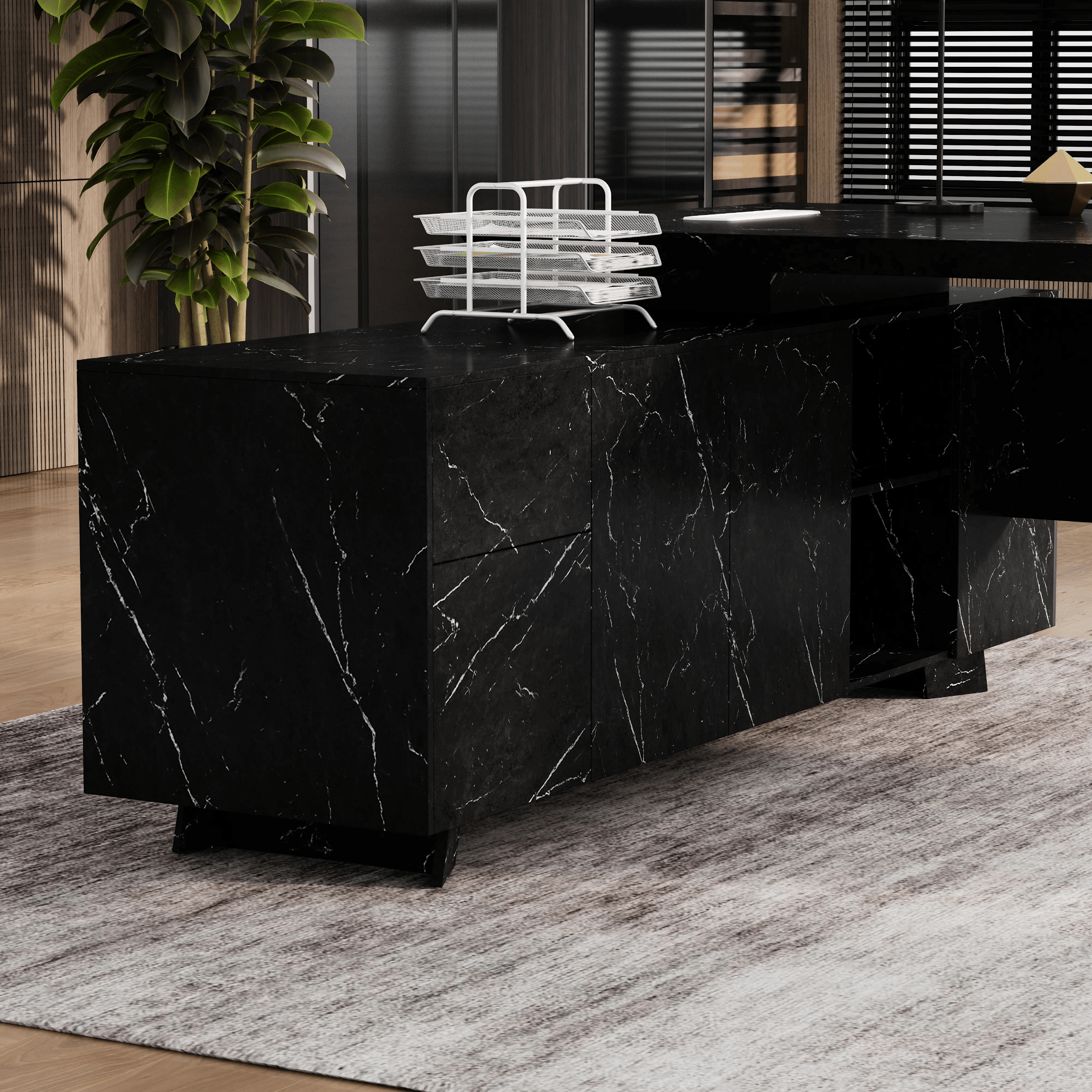Nepal ยท Modern L-Shaped Executive Desk