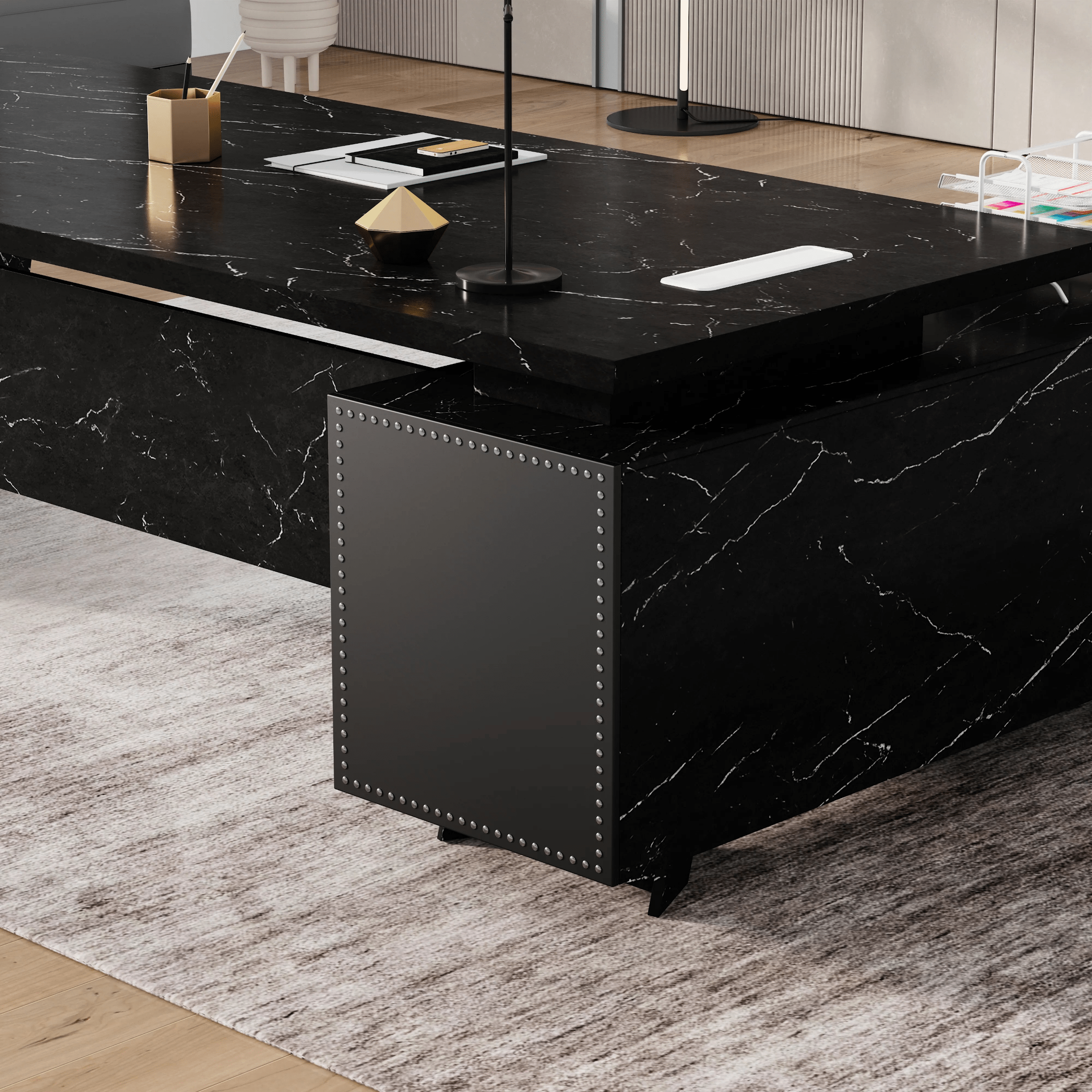 Nepal ยท Modern L-Shaped Executive Desk