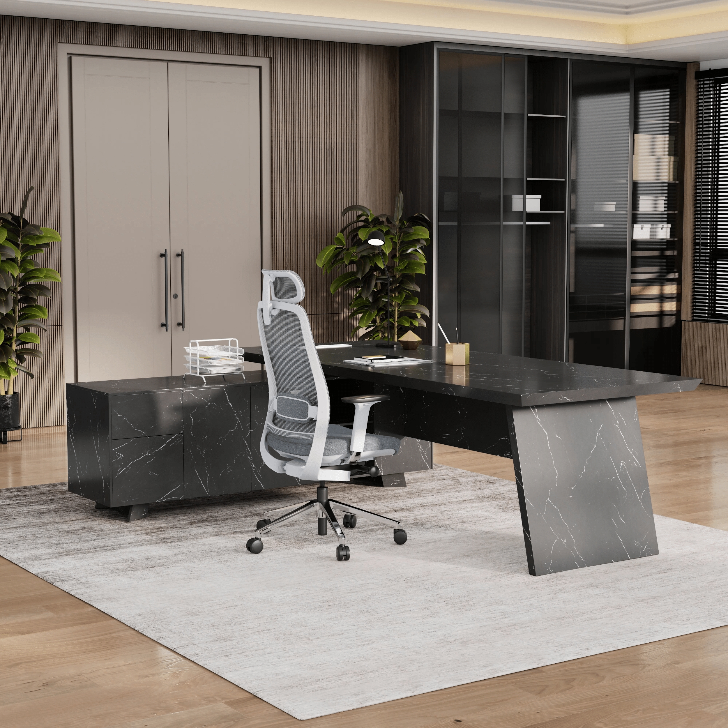 Nepal ยท Modern L-Shaped Executive Desk