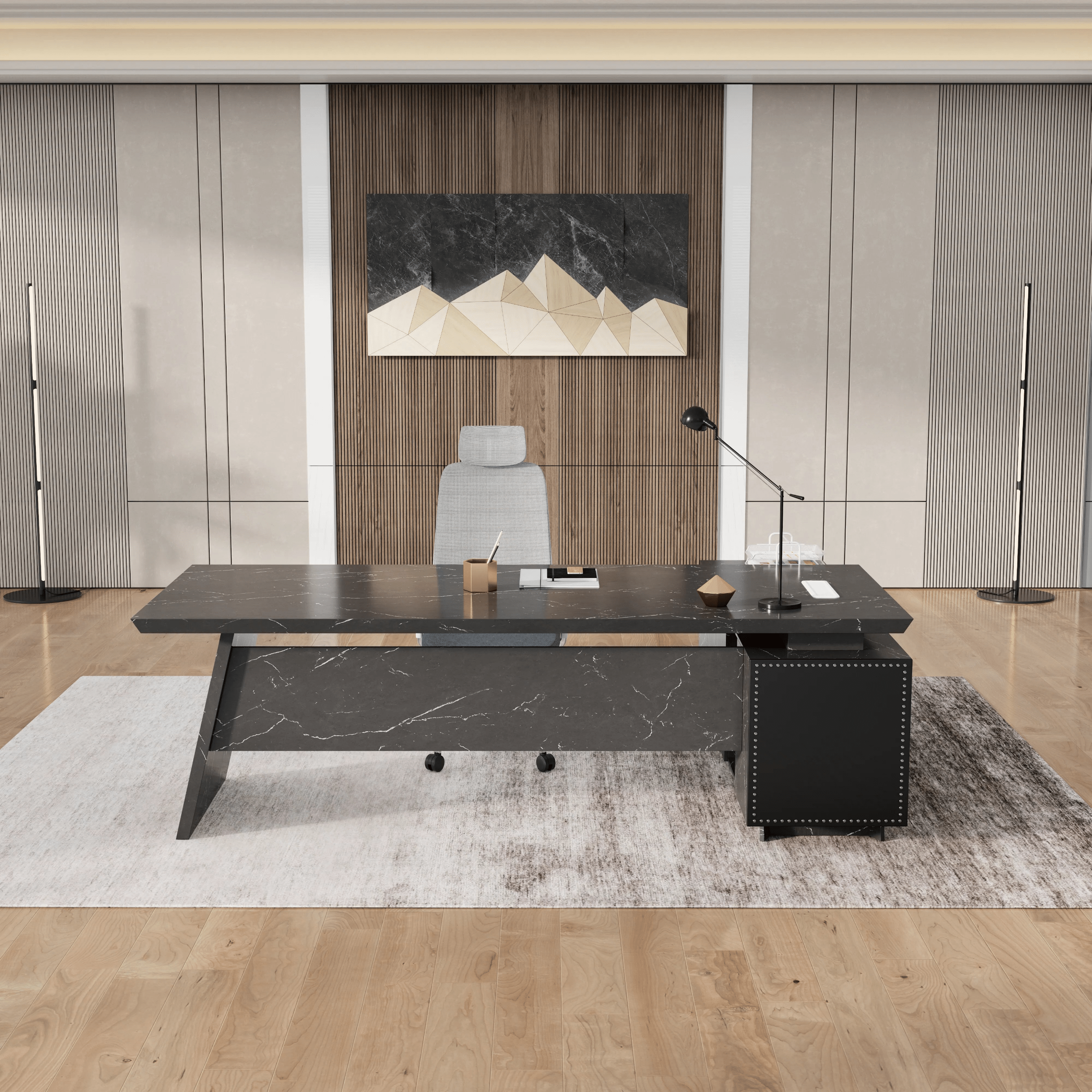 Nepal ยท Modern L-Shaped Executive Desk