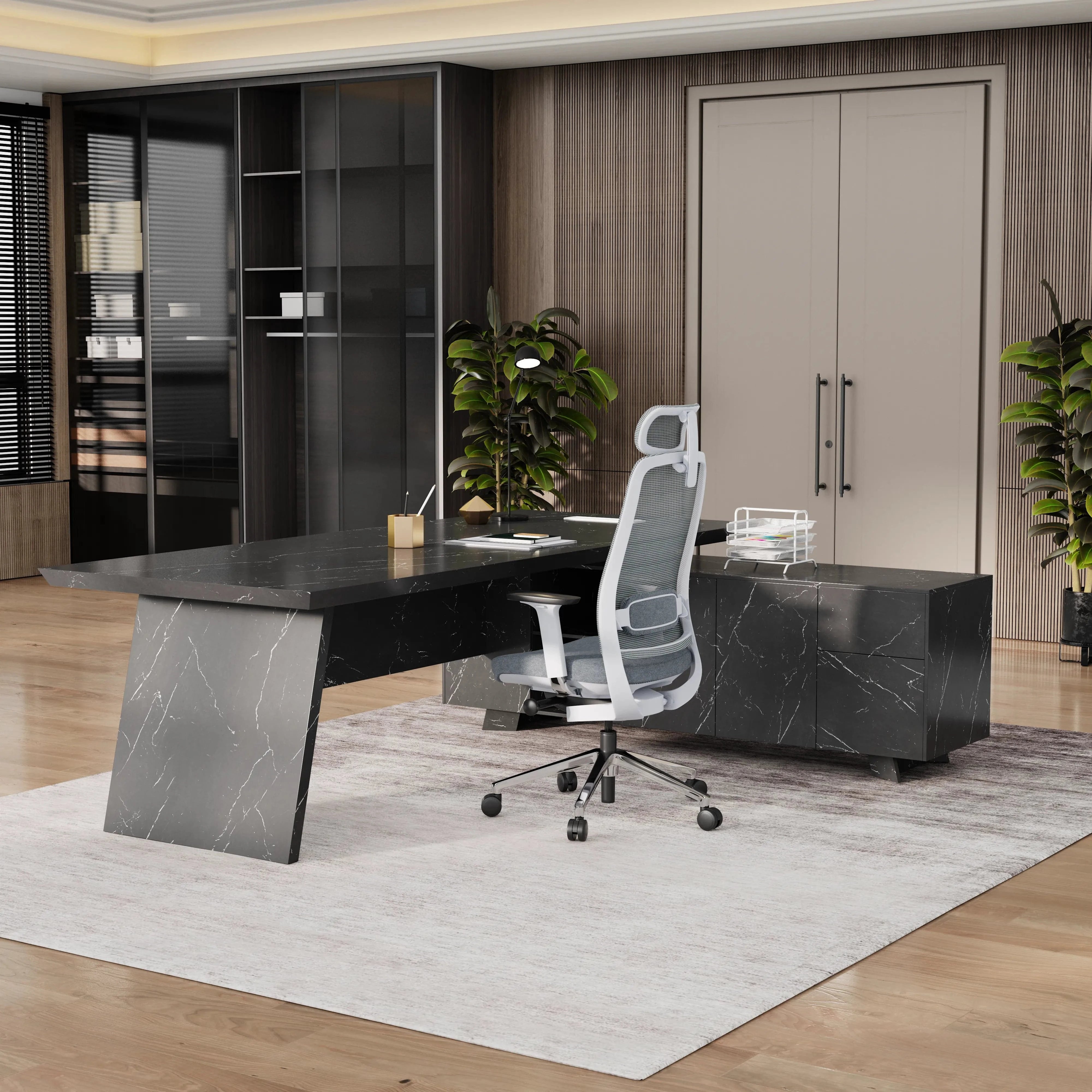 Nepal ยท Modern L-Shaped Executive Desk