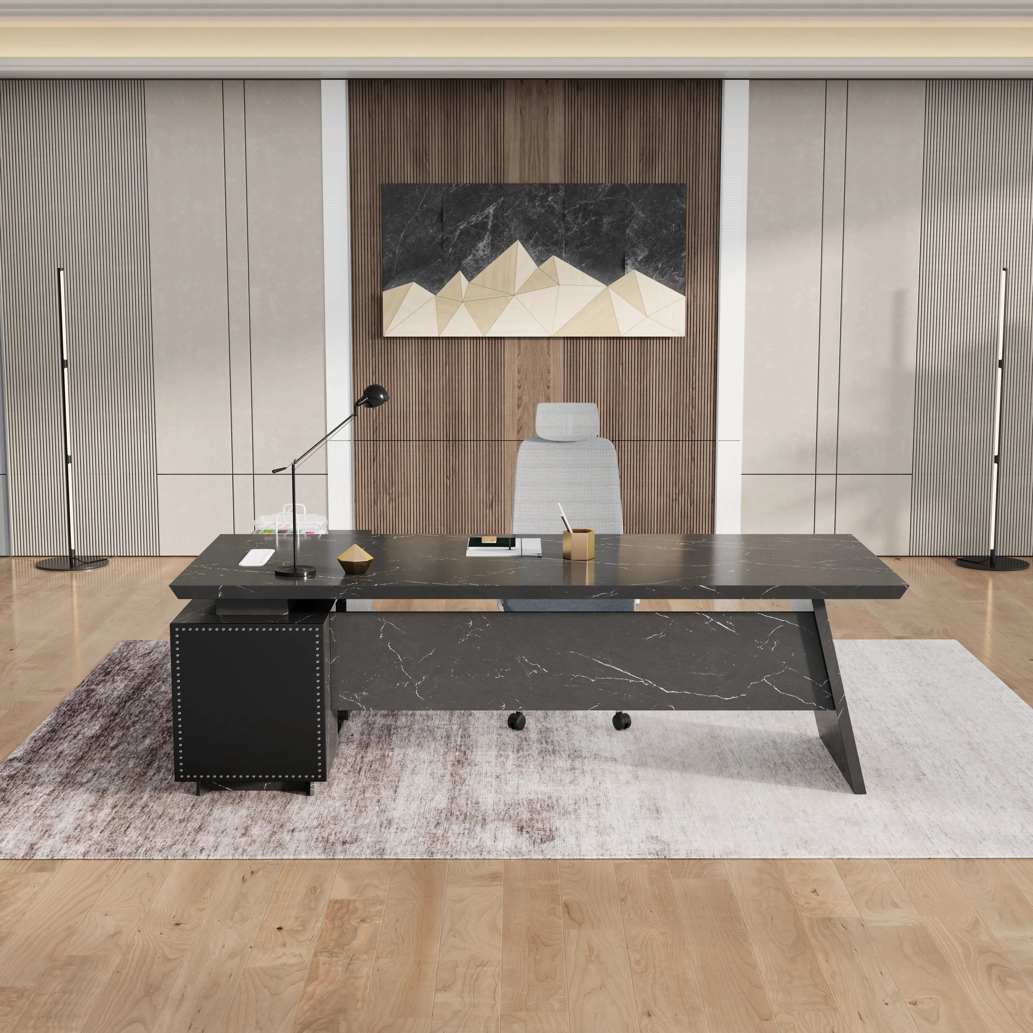 Nepal ยท Modern L-Shaped Executive Desk