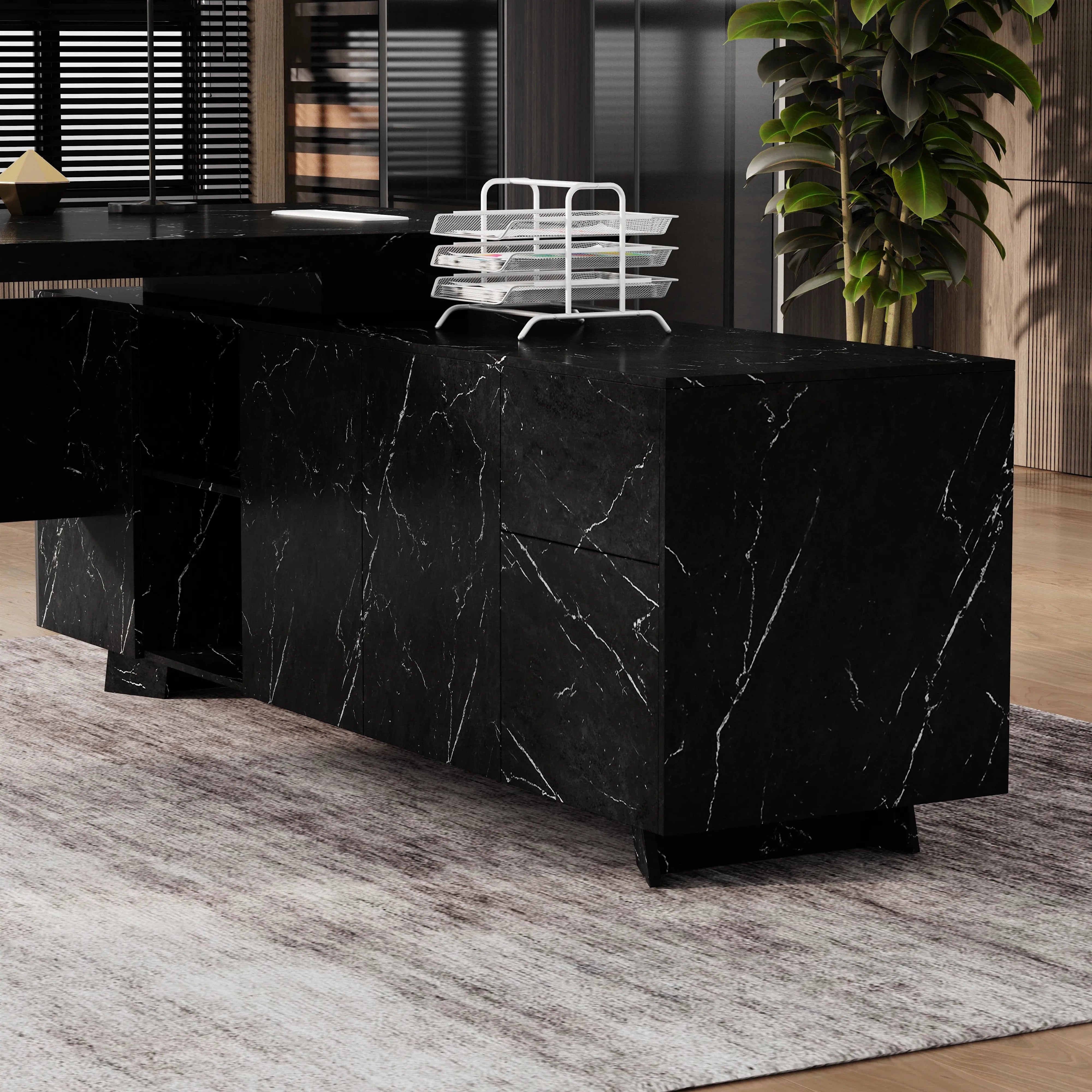 Nepal ยท Modern L-Shaped Executive Desk