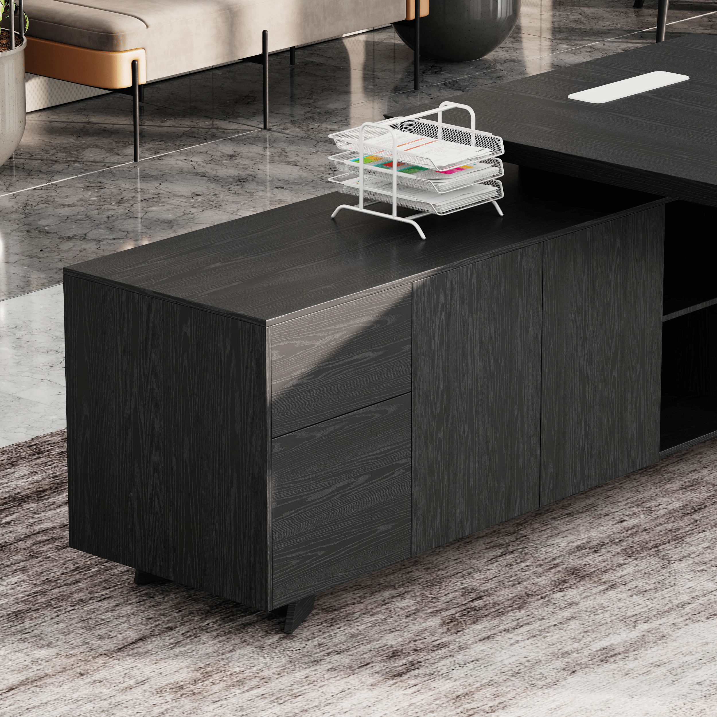 Nepal ยท Modern L-Shaped Executive Desk