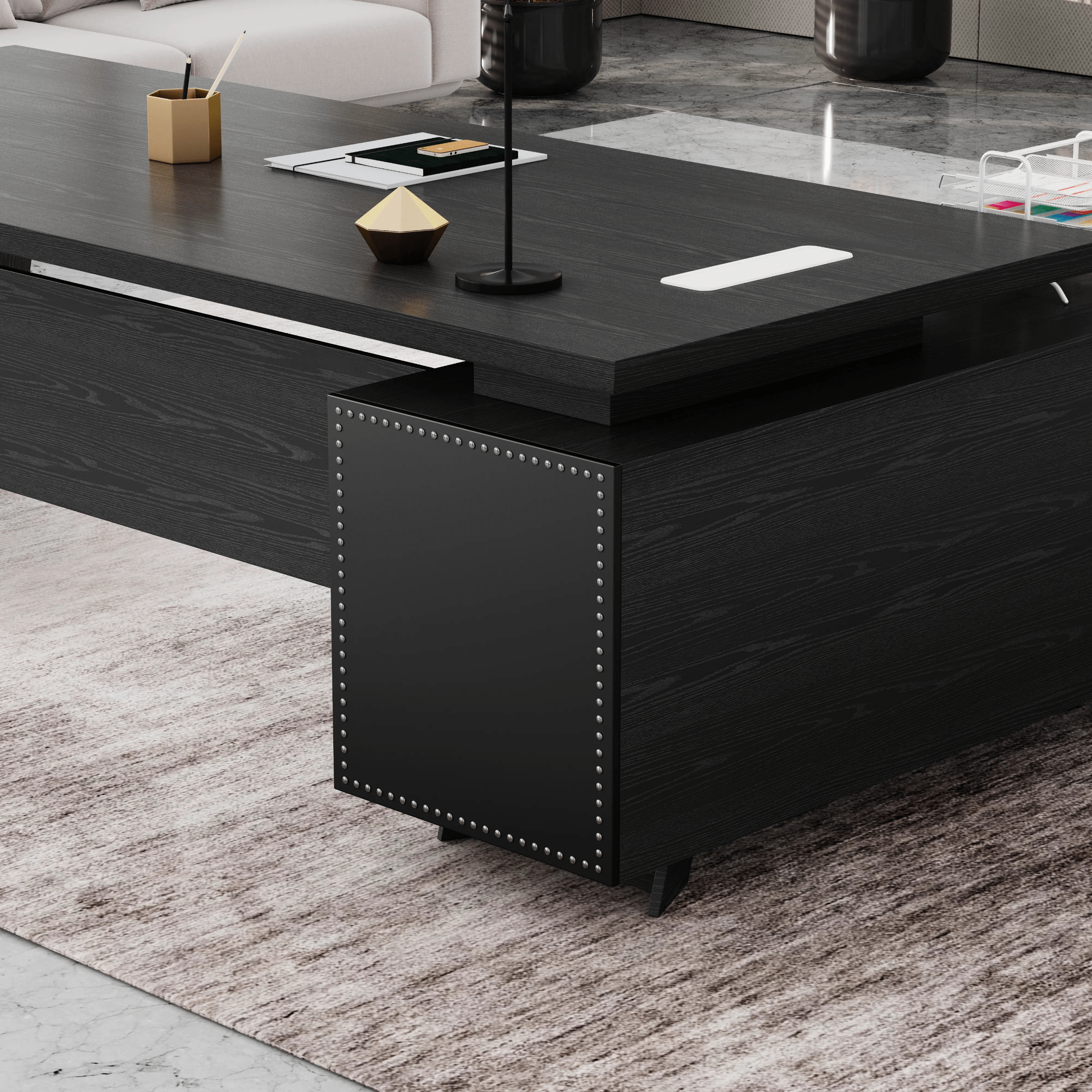 Nepal ยท Modern L-Shaped Executive Desk