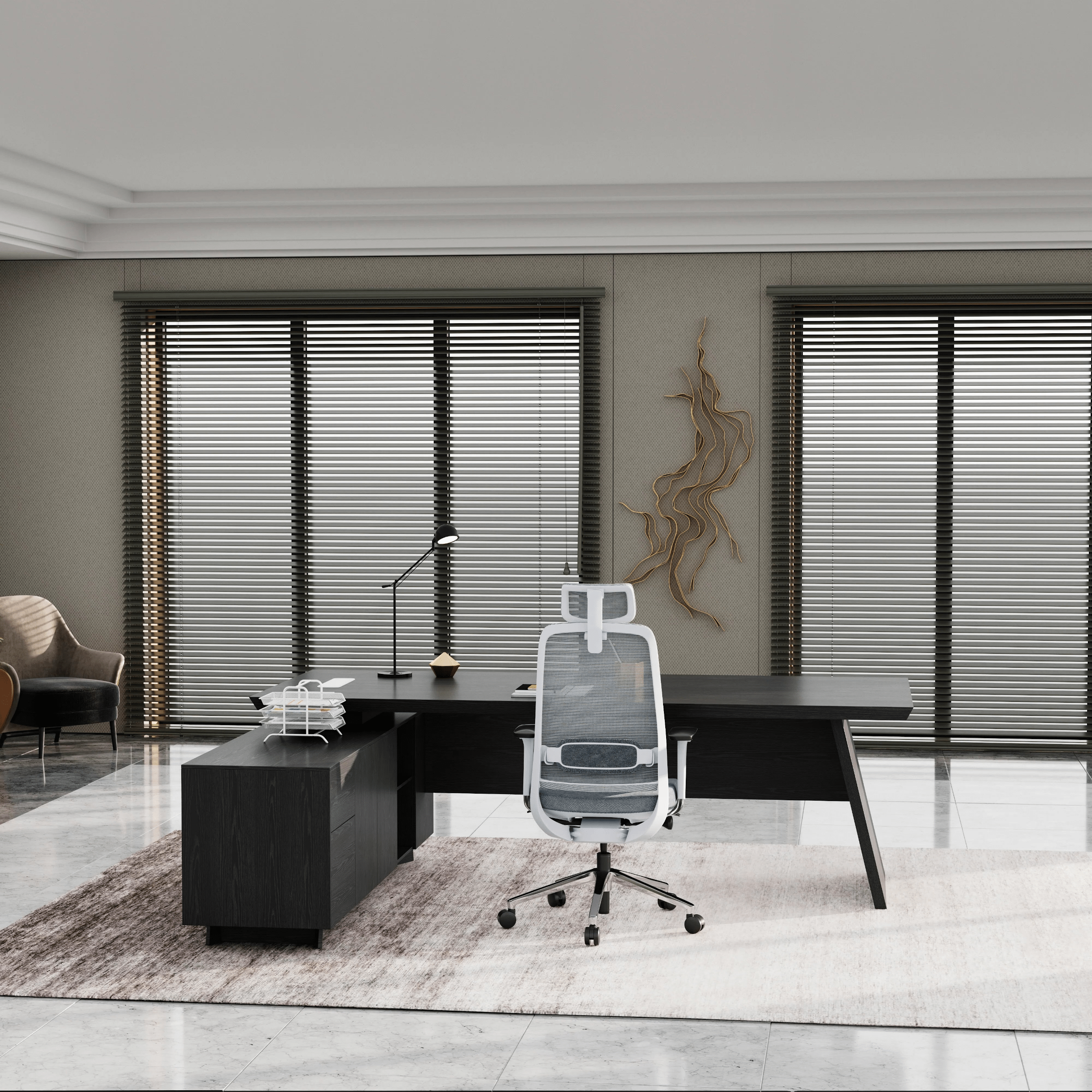 Nepal ยท Modern L-Shaped Executive Desk