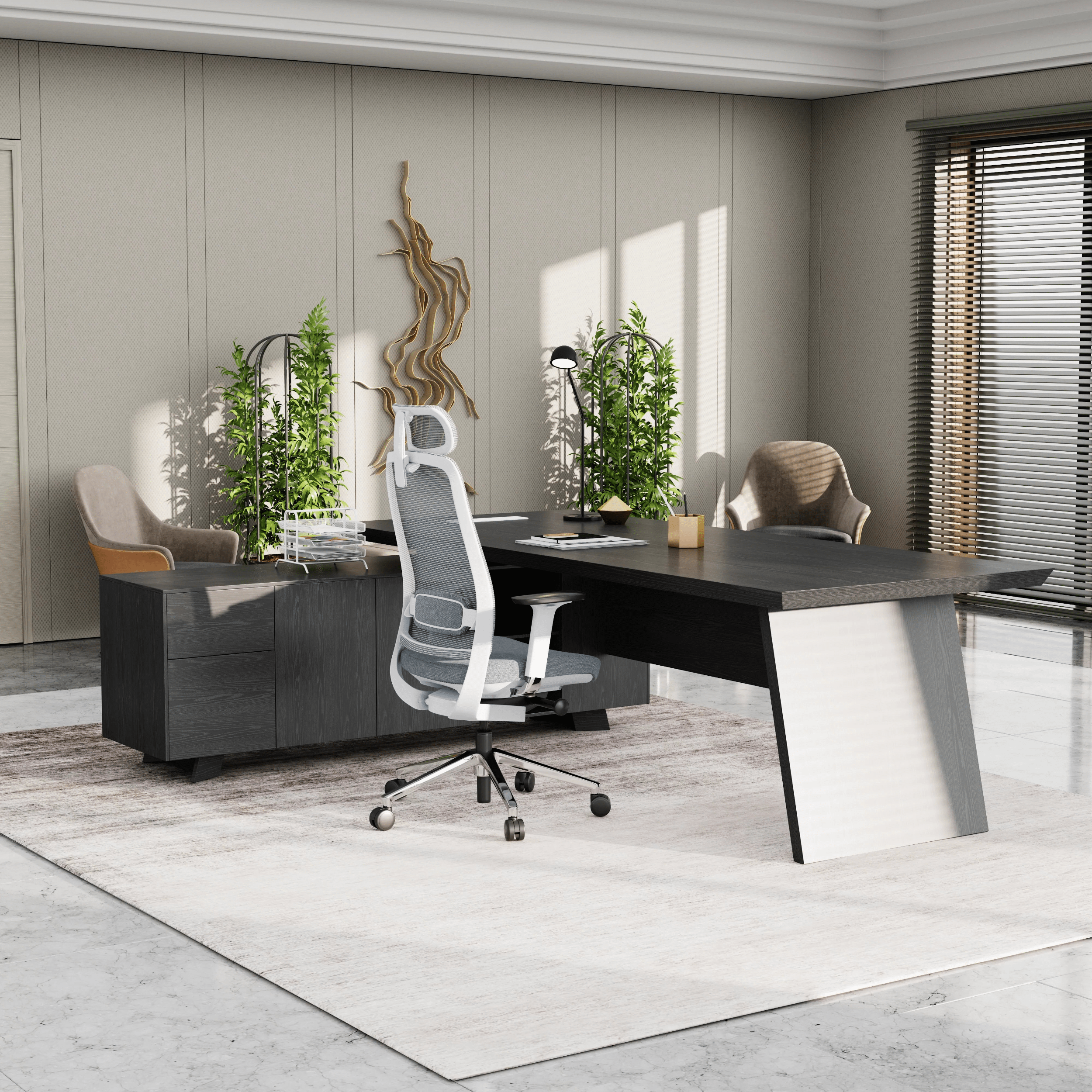 Nepal ยท Modern L-Shaped Executive Desk