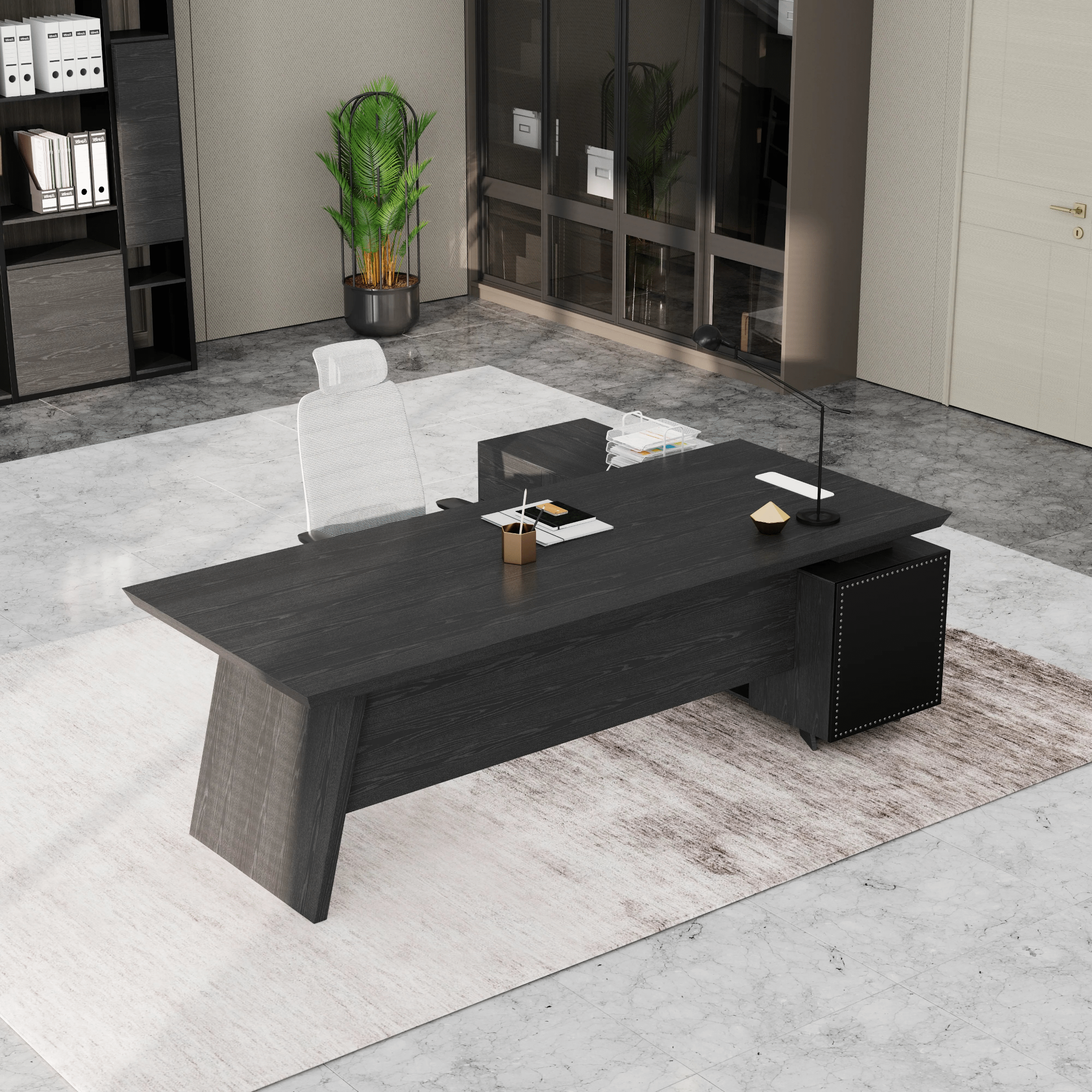 Nepal ยท Modern L-Shaped Executive Desk