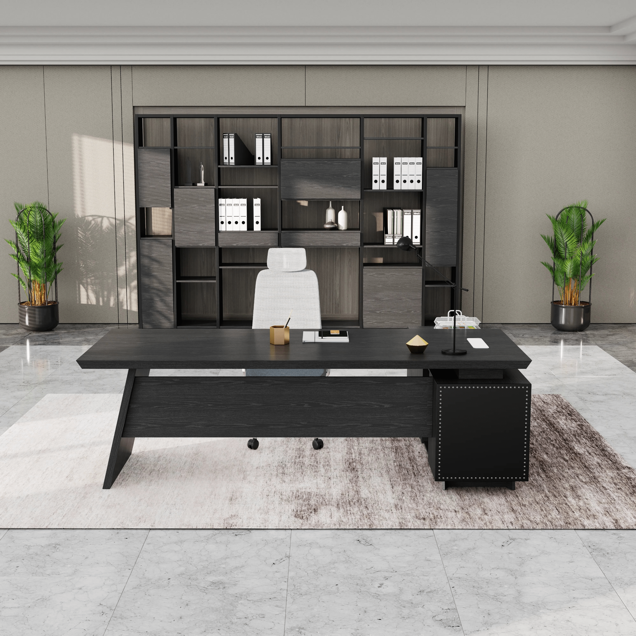 Nepal ยท Modern L-Shaped Executive Desk