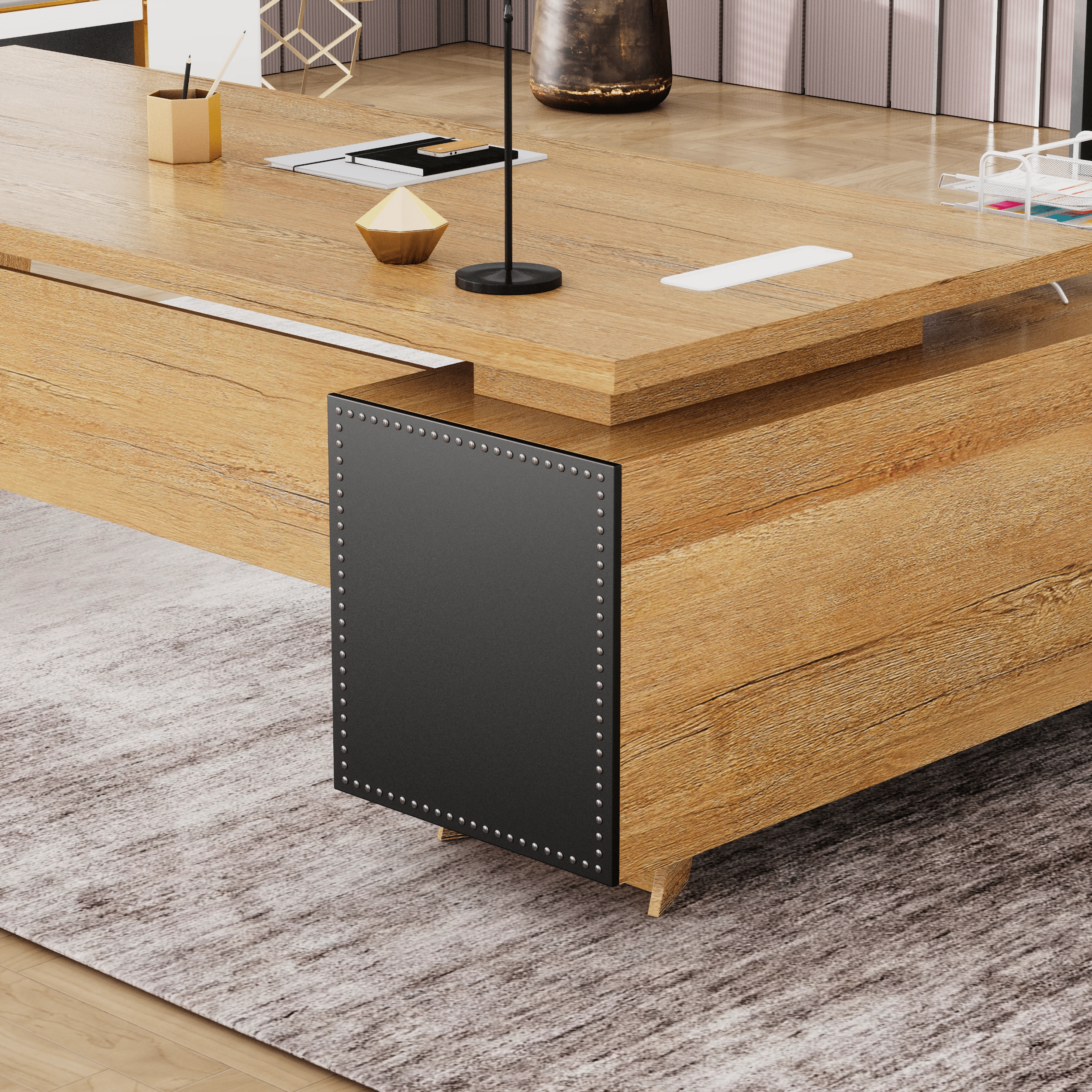 Nepal ยท Modern L-Shaped Executive Desk