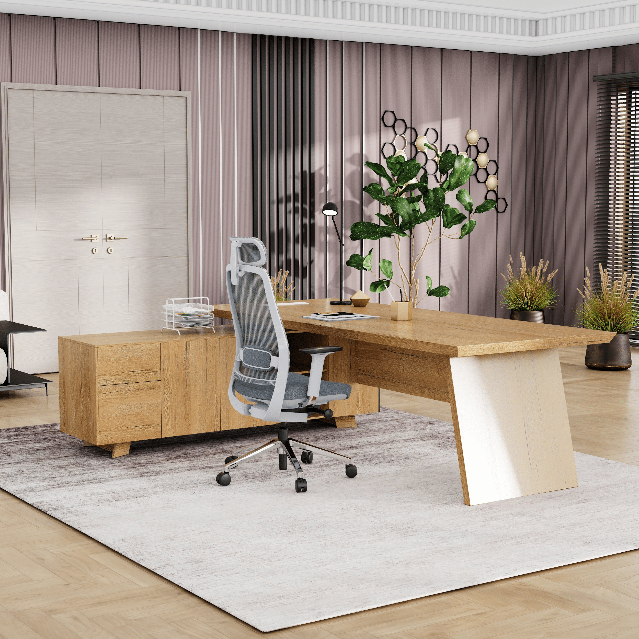 Nepal ยท Modern L-Shaped Executive Desk