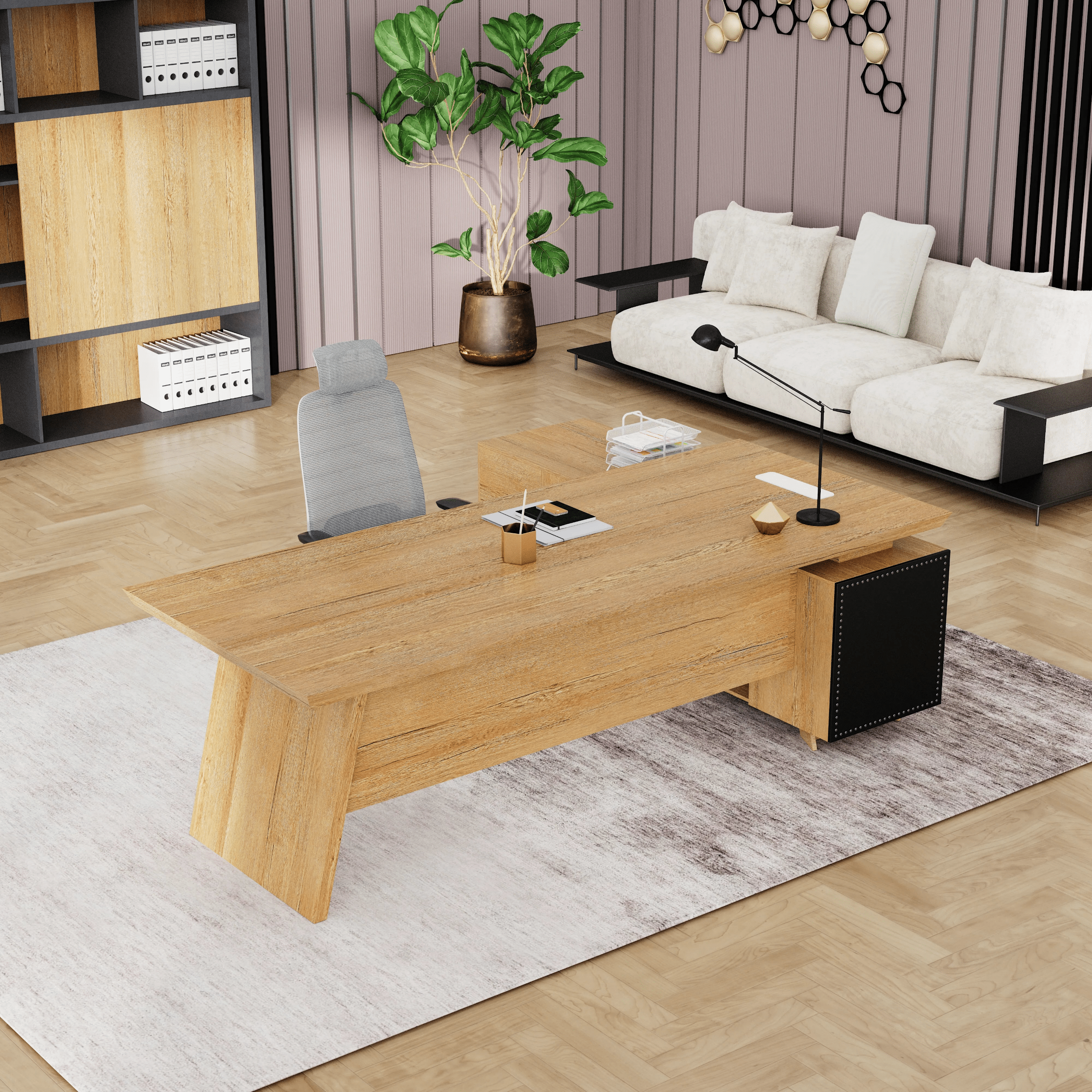 Nepal ยท Modern L-Shaped Executive Desk
