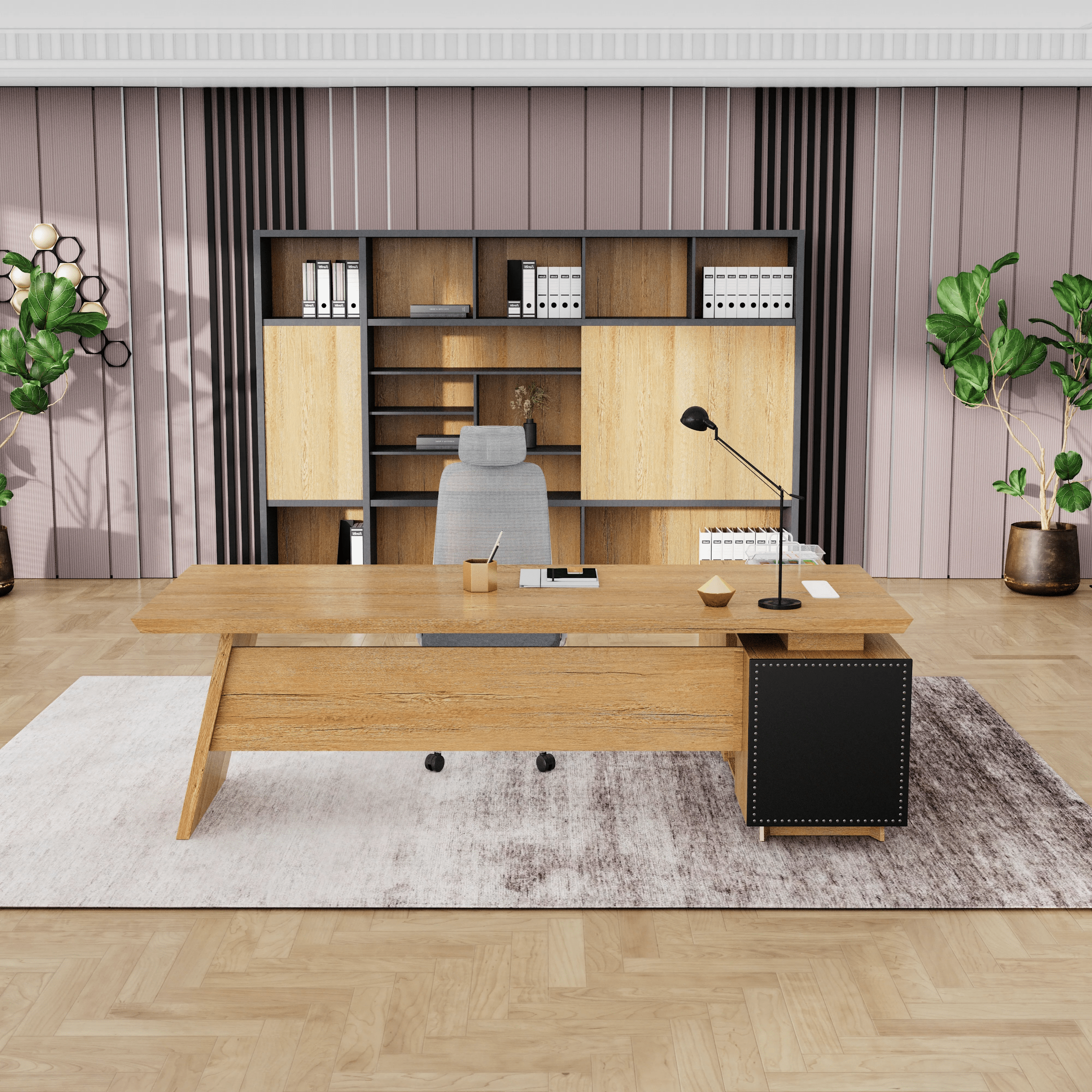 Nepal ยท Modern L-Shaped Executive Desk