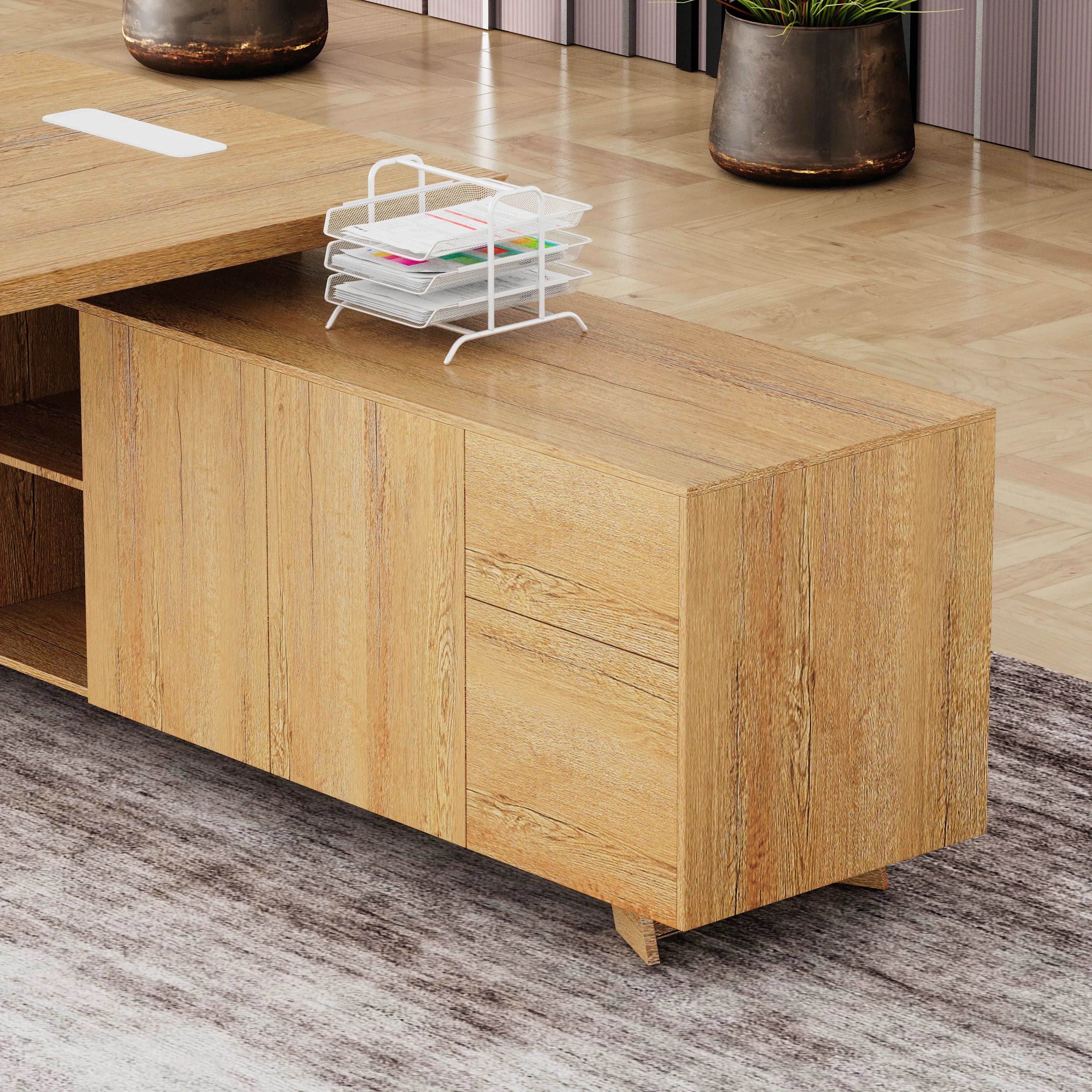 Nepal ยท Modern L-Shaped Executive Desk