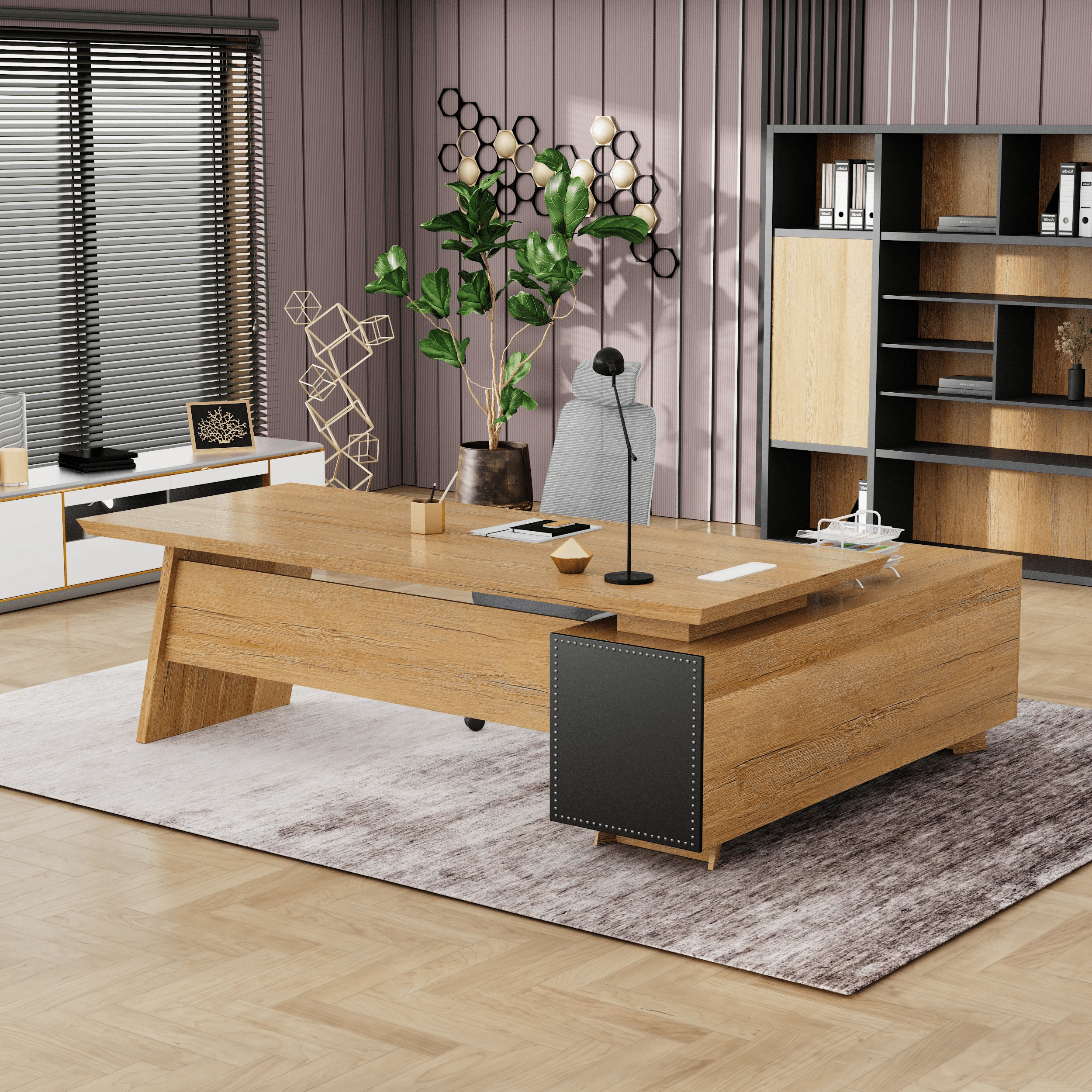 Nepal ยท Modern L-Shaped Executive Desk