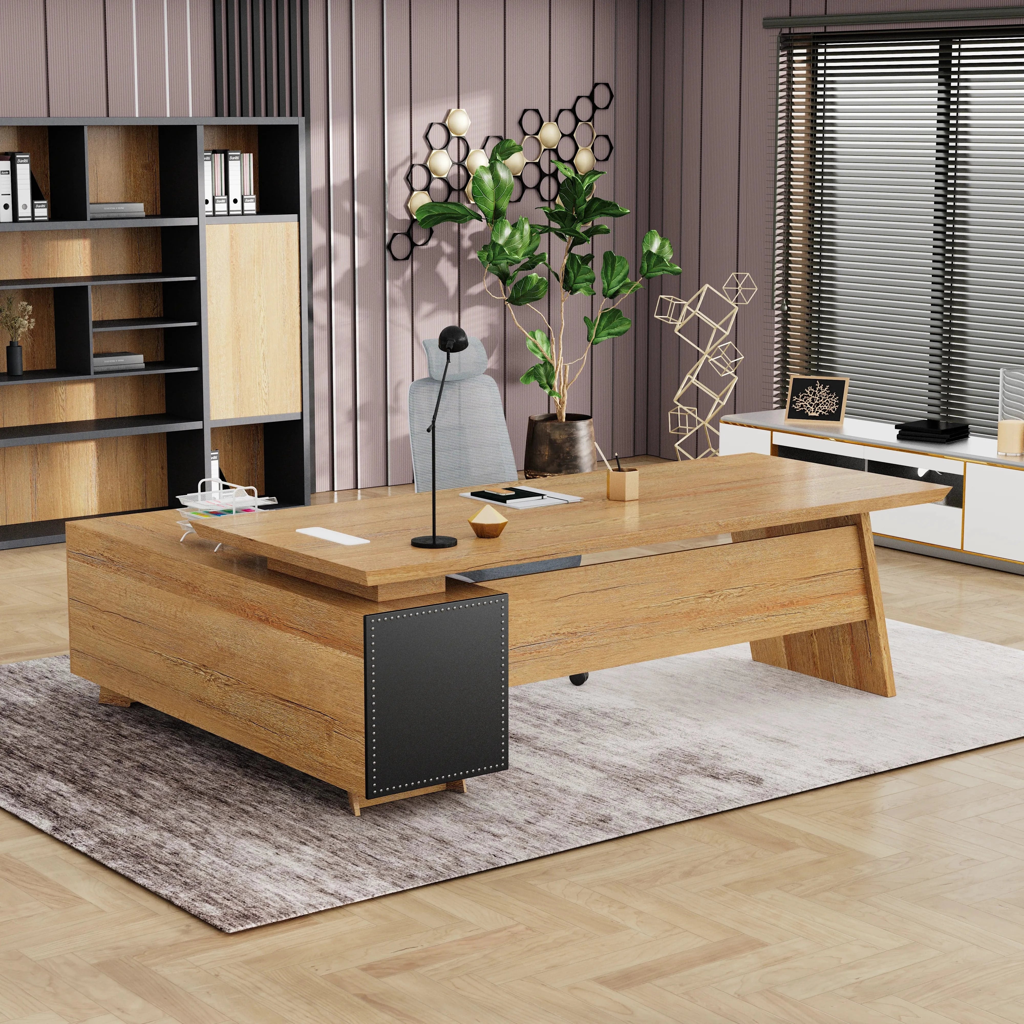 Nepal ยท Modern L-Shaped Executive Desk