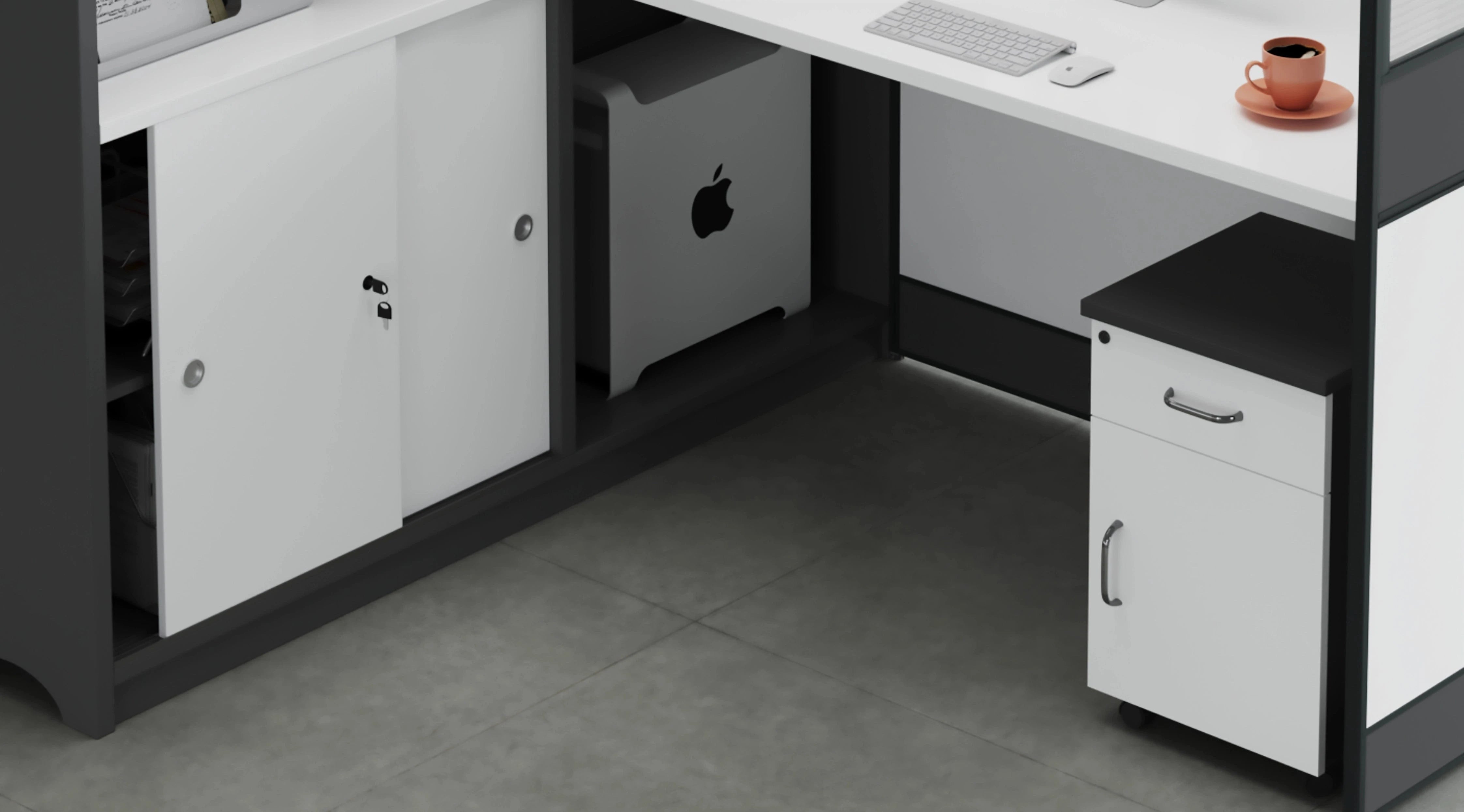 Noelle ยท L-Shaped Cubicle Office Workstation