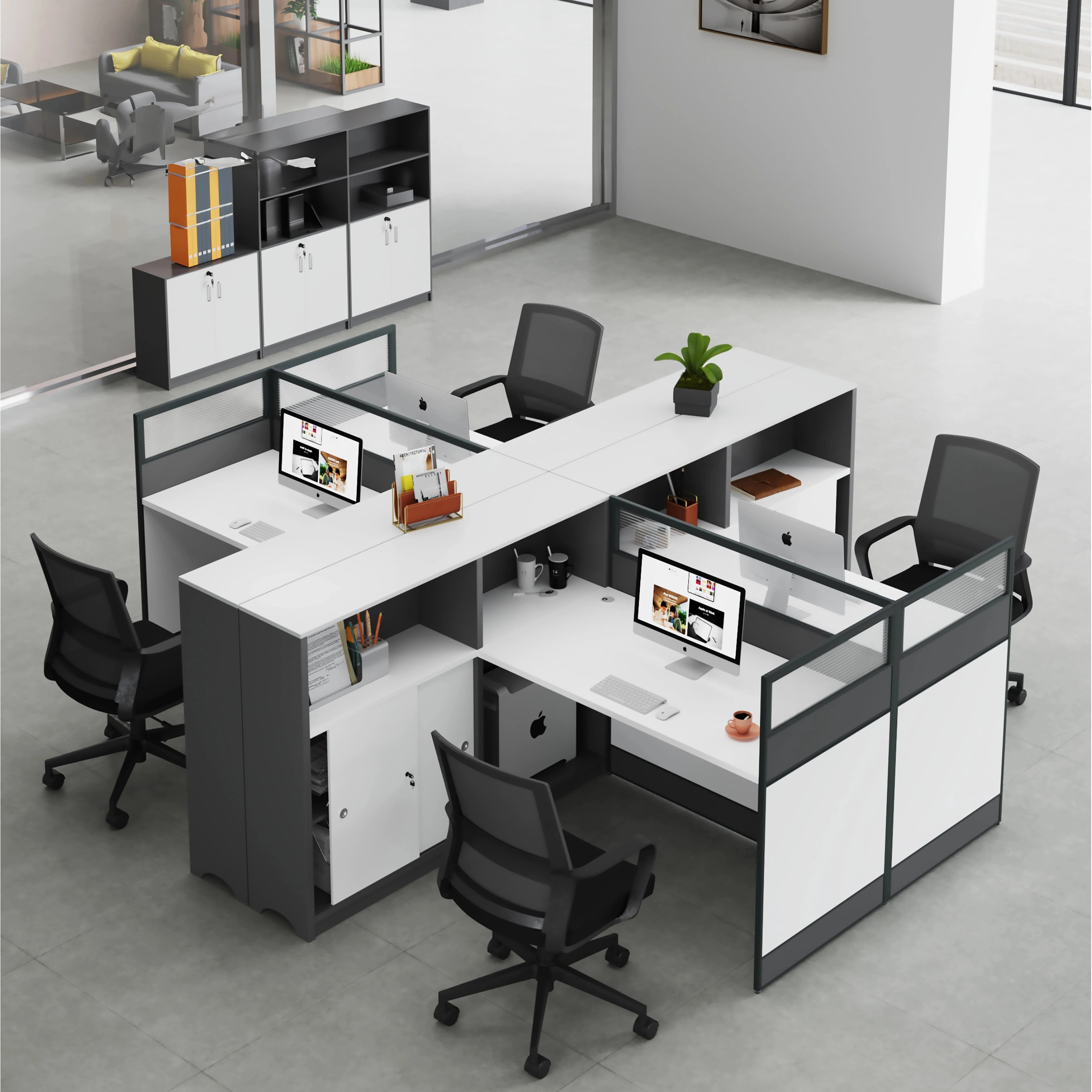 Noelle ยท L-Shaped Cubicle Office Workstation