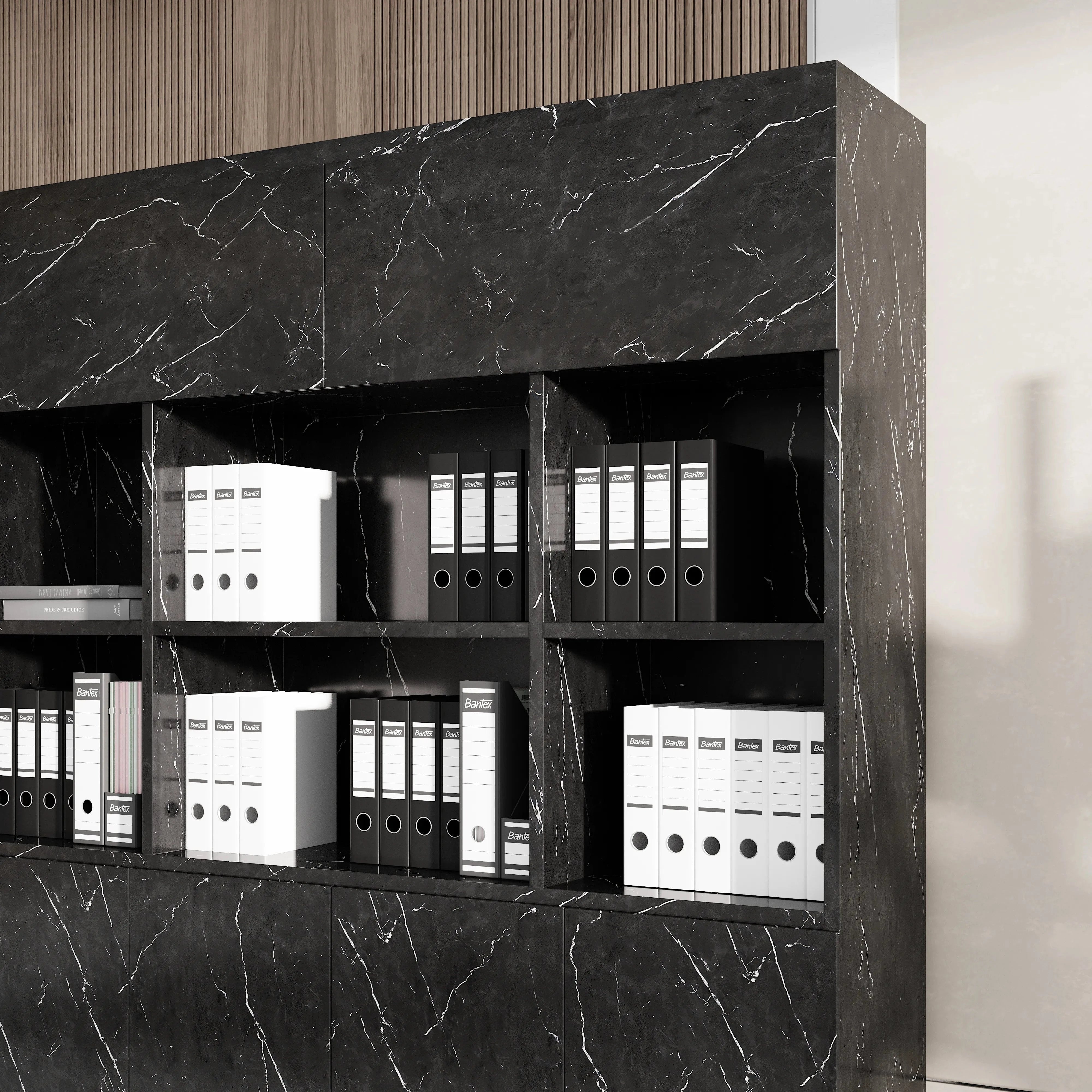 Norton · 106″ Office Shelving & Cabinets