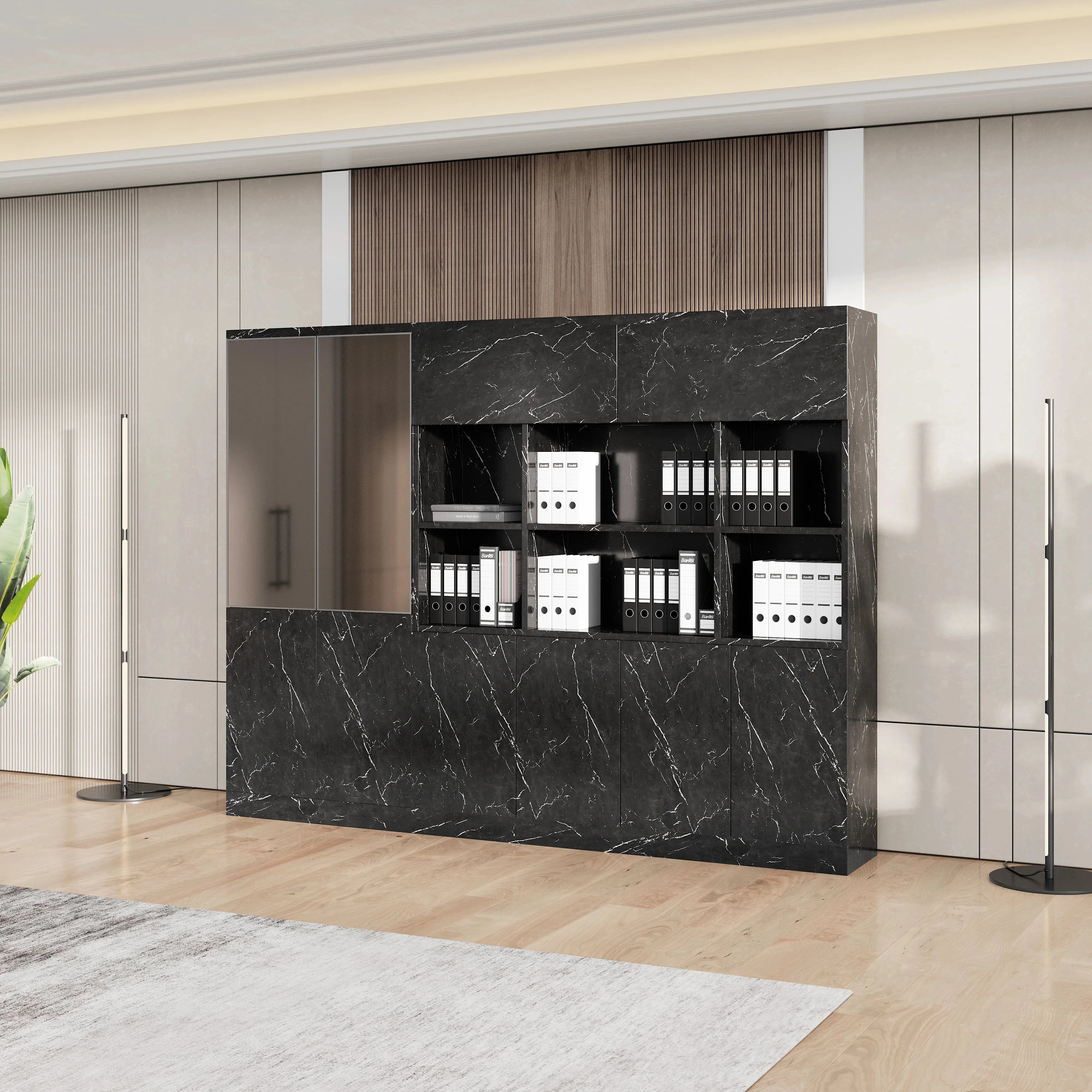 Norton · 106″ Office Shelving & Cabinets