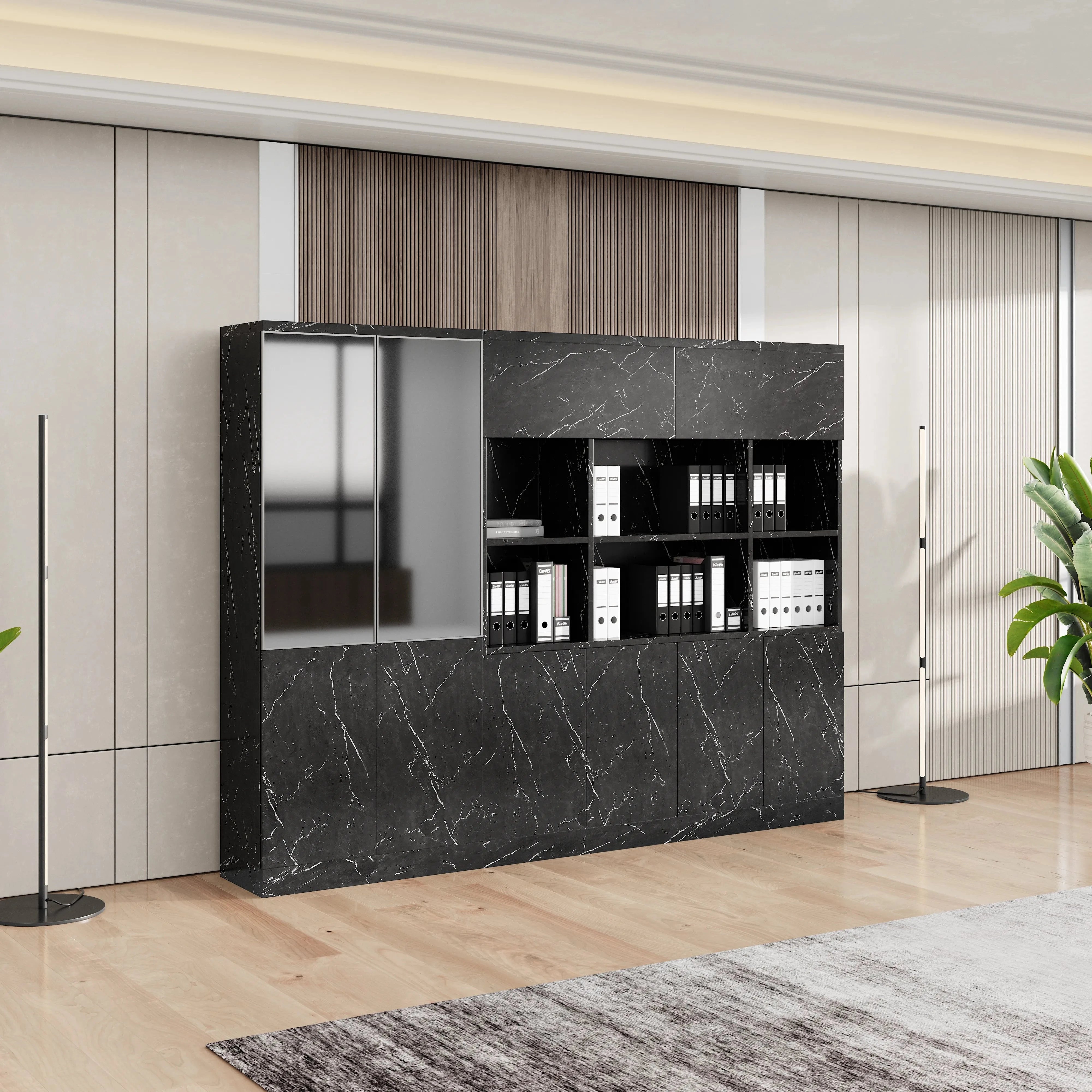 Norton · 106″ Office Shelving & Cabinets