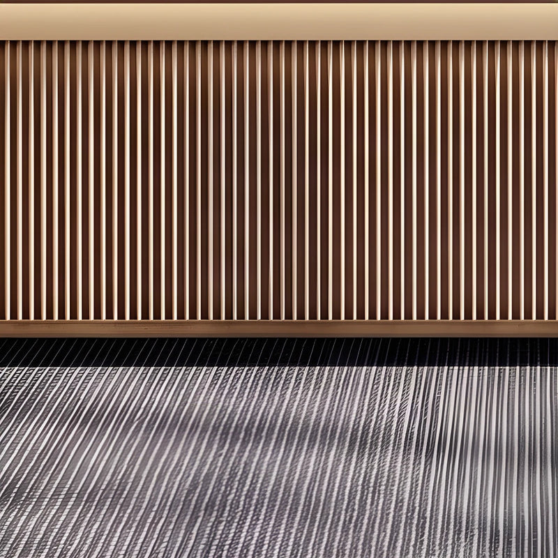 Sussex fluted front panel above the brass base rail, close view
