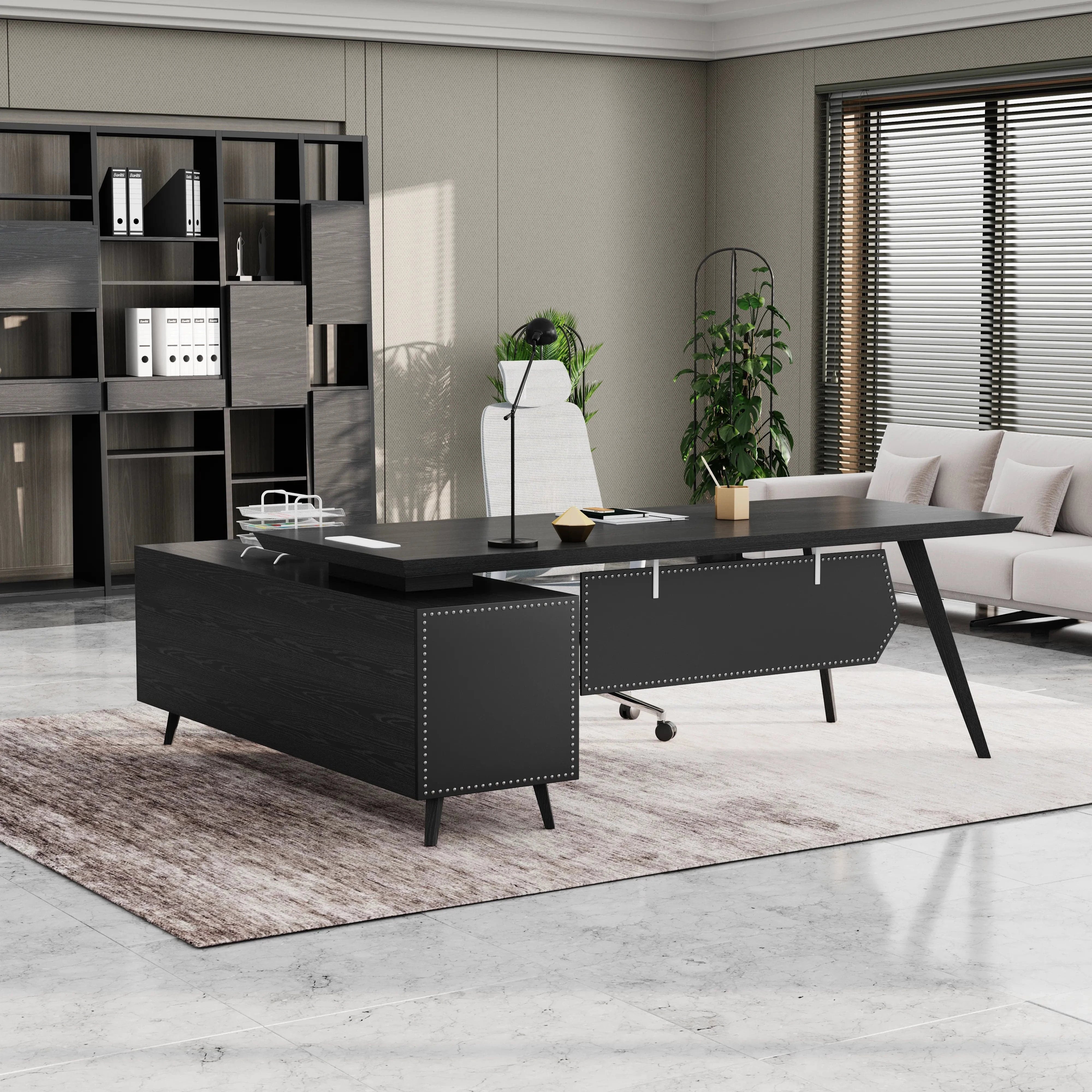 Pacific · Modern L-Shaped Executive Desk