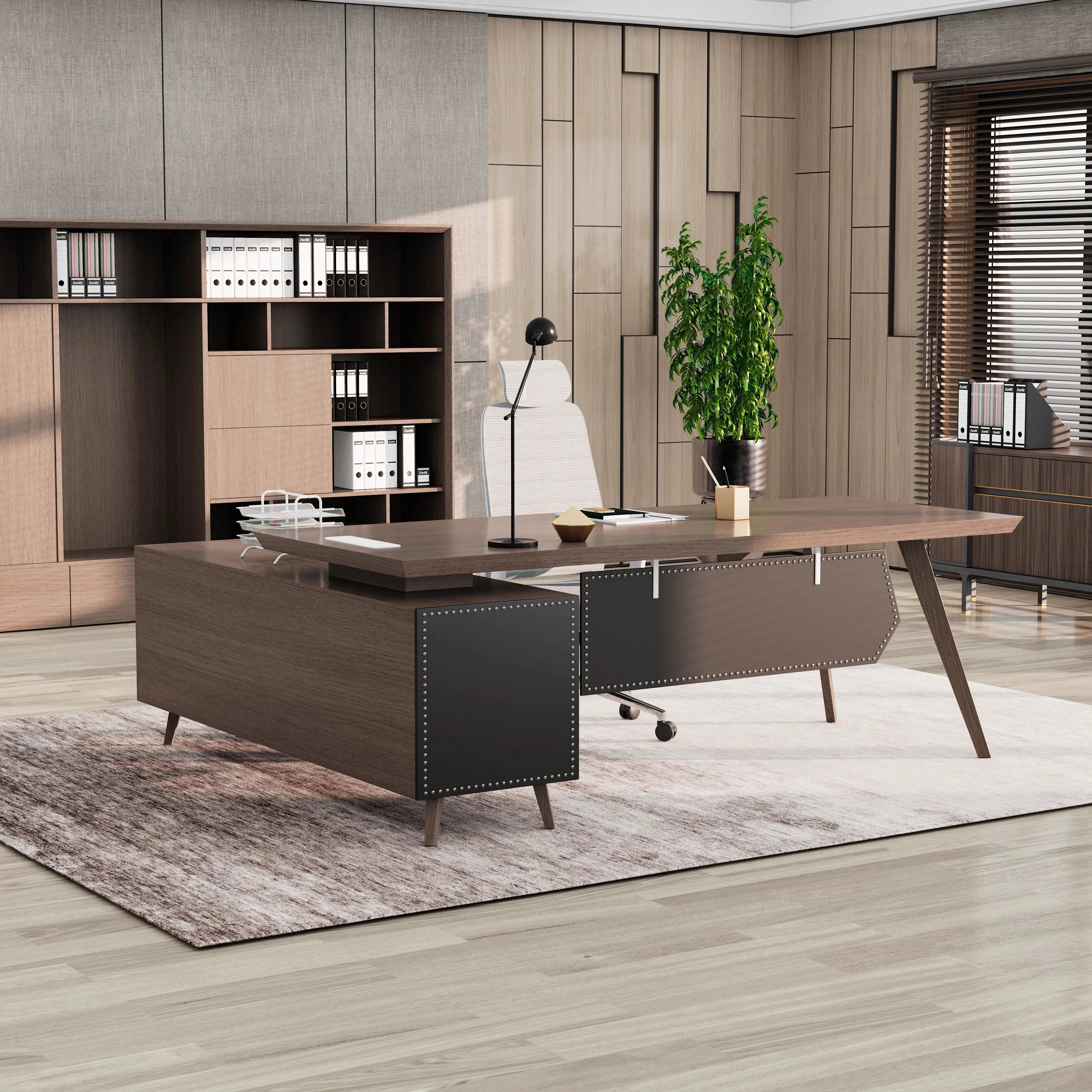 Pacific · Modern L-Shaped Executive Desk