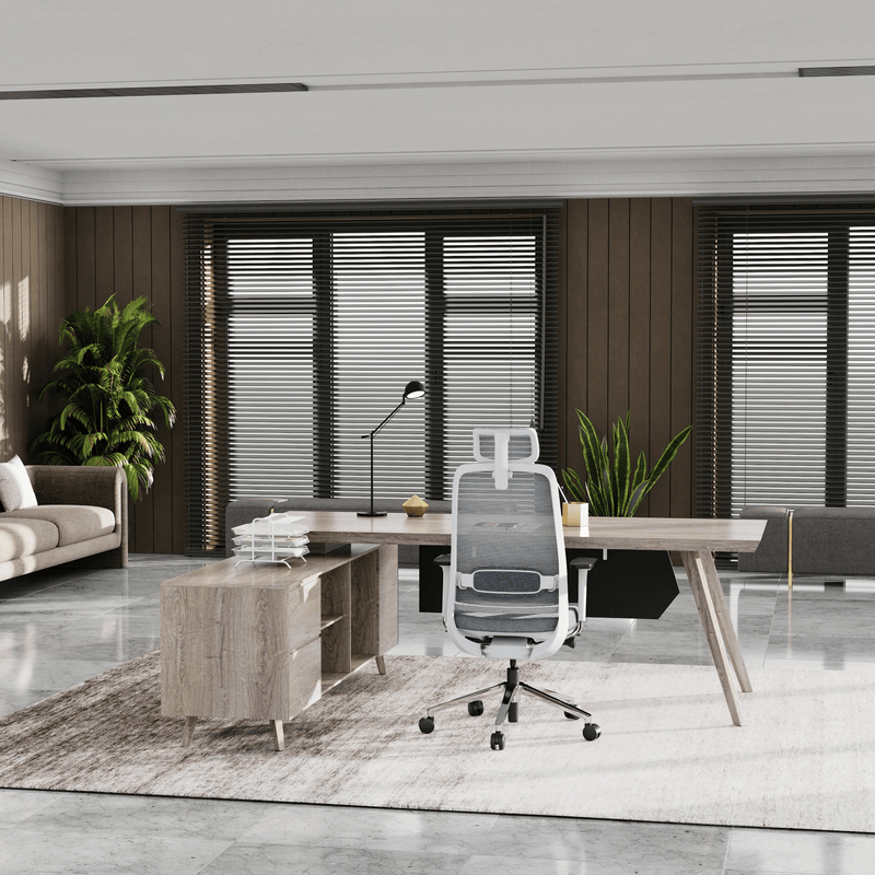 Pacific · Modern L-Shaped Executive Desk