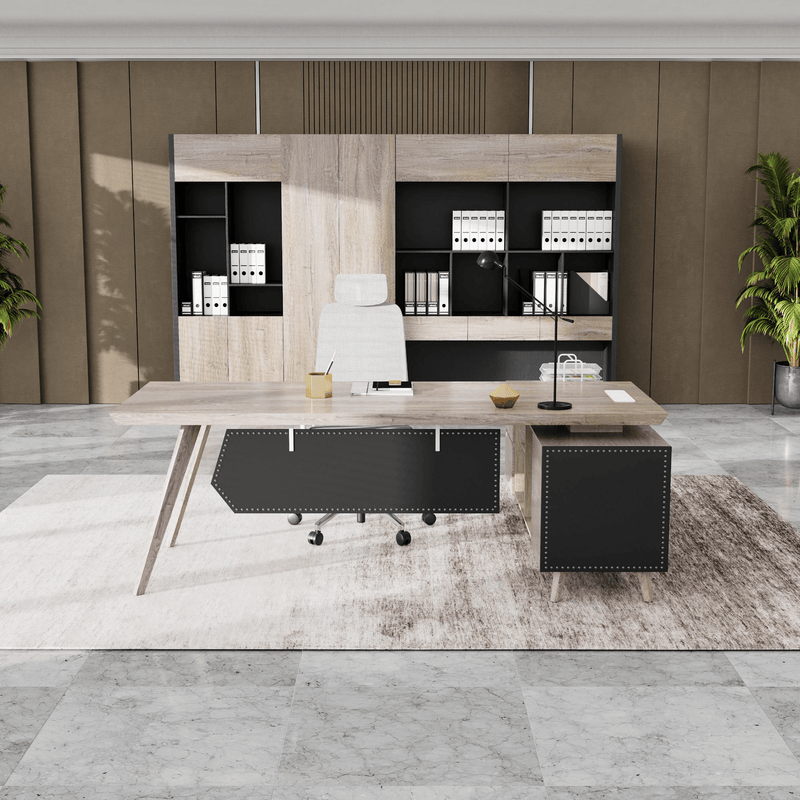 Pacific · Modern L-Shaped Executive Desk