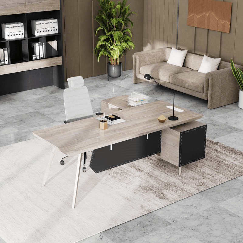 Pacific · Modern L-Shaped Executive Desk