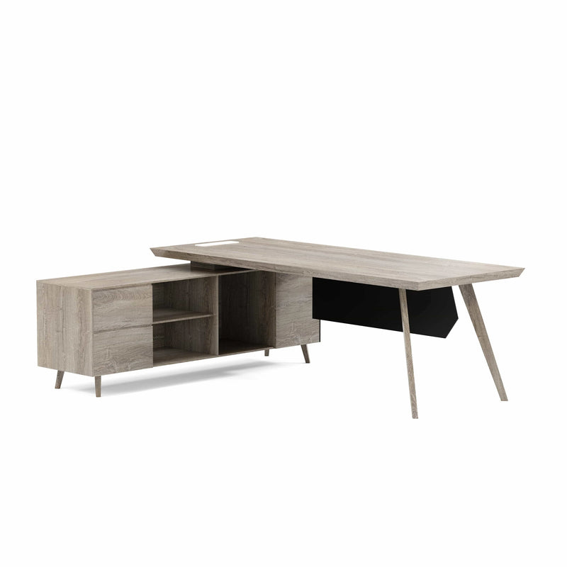Pacific · Modern L-Shaped Executive Desk