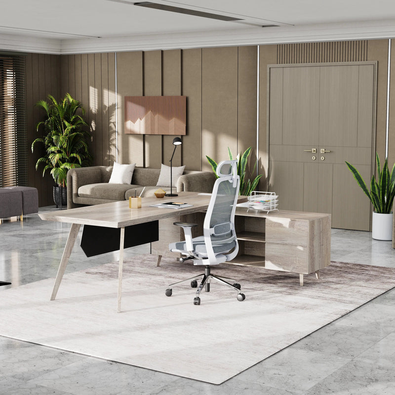 Pacific · Modern L-Shaped Executive Desk