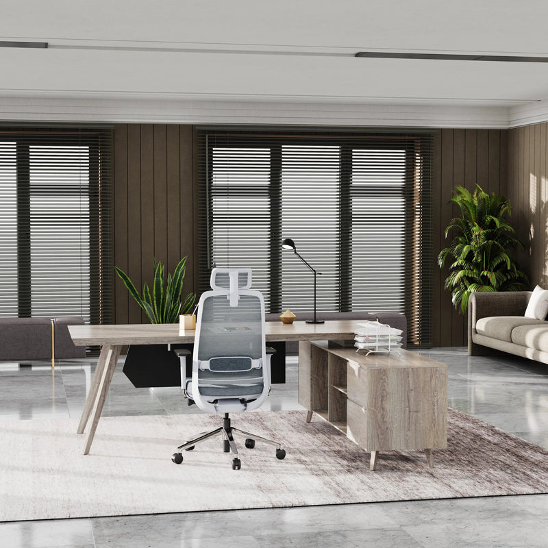 Pacific · Modern L-Shaped Executive Desk