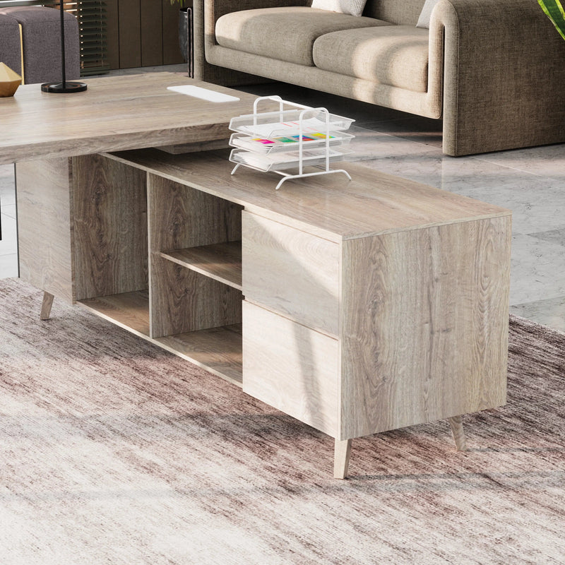 Pacific · Modern L-Shaped Executive Desk
