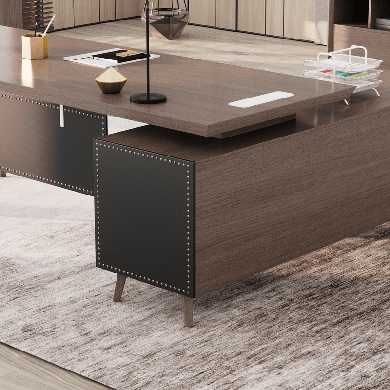 Pacific · Modern L-Shaped Executive Desk
