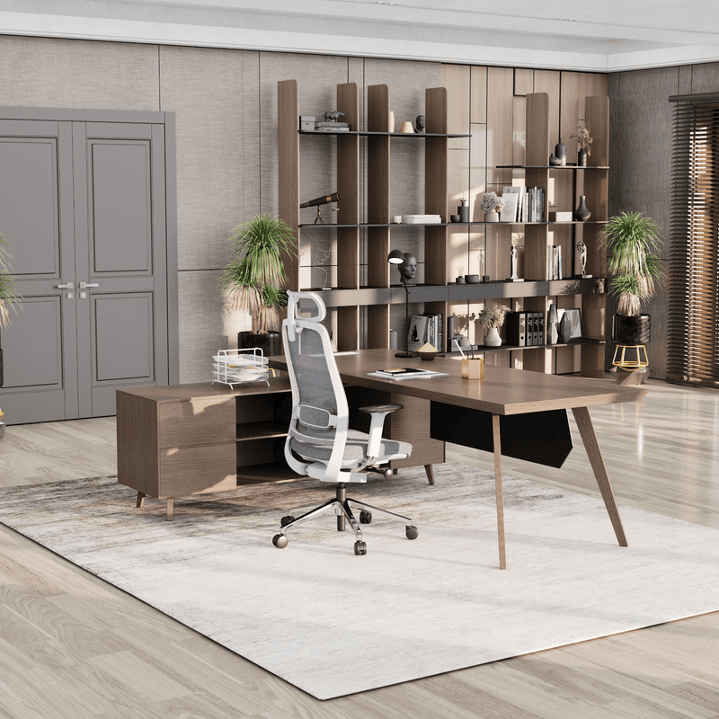 Pacific · Modern L-Shaped Executive Desk