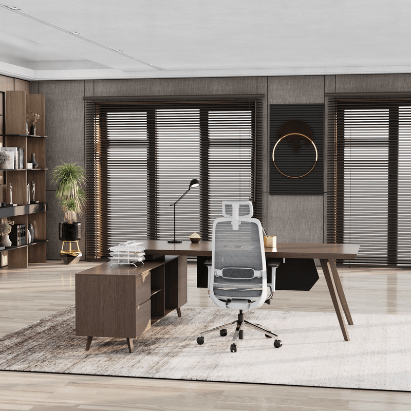 Pacific · Modern L-Shaped Executive Desk