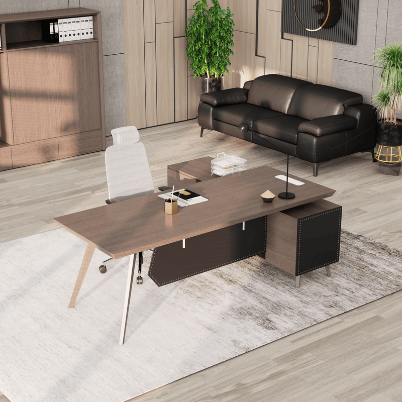 Pacific · Modern L-Shaped Executive Desk
