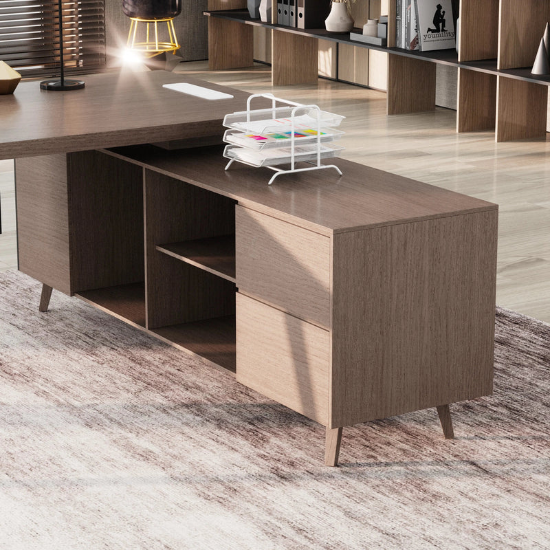 Pacific · Modern L-Shaped Executive Desk
